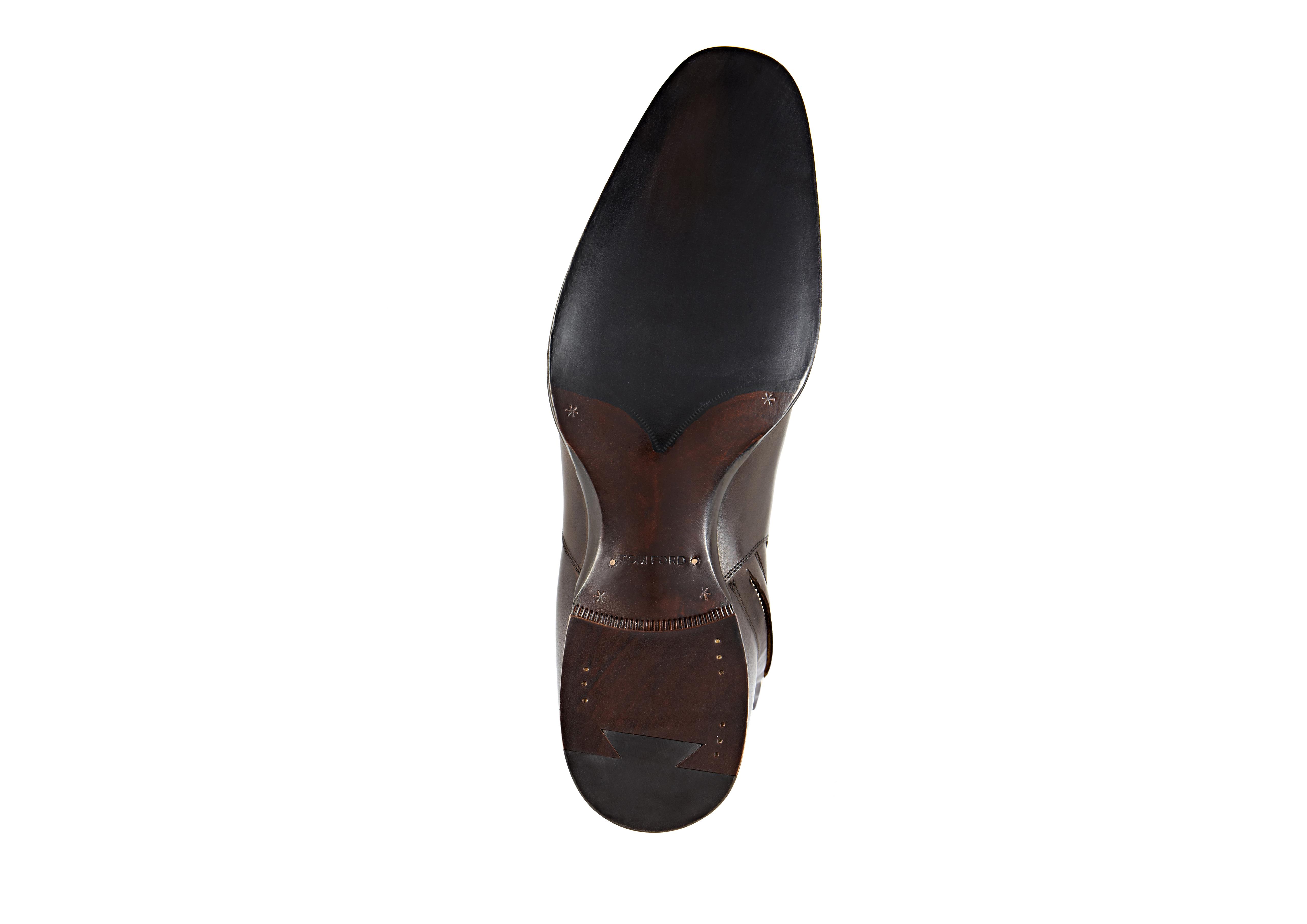 Edward Burnished Leather Zip Chelsea Boot