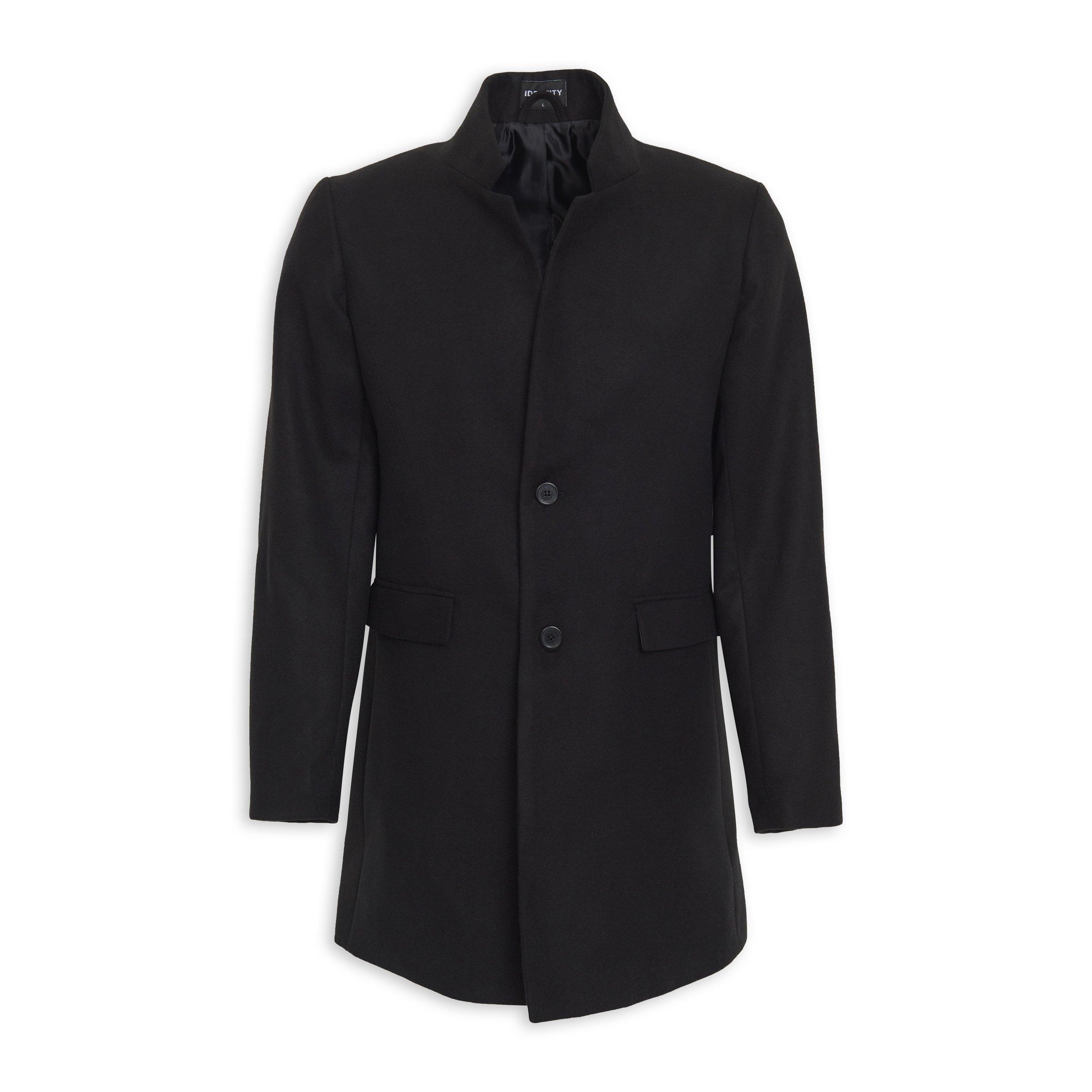 Black Melton Coat (3000568) | Identity