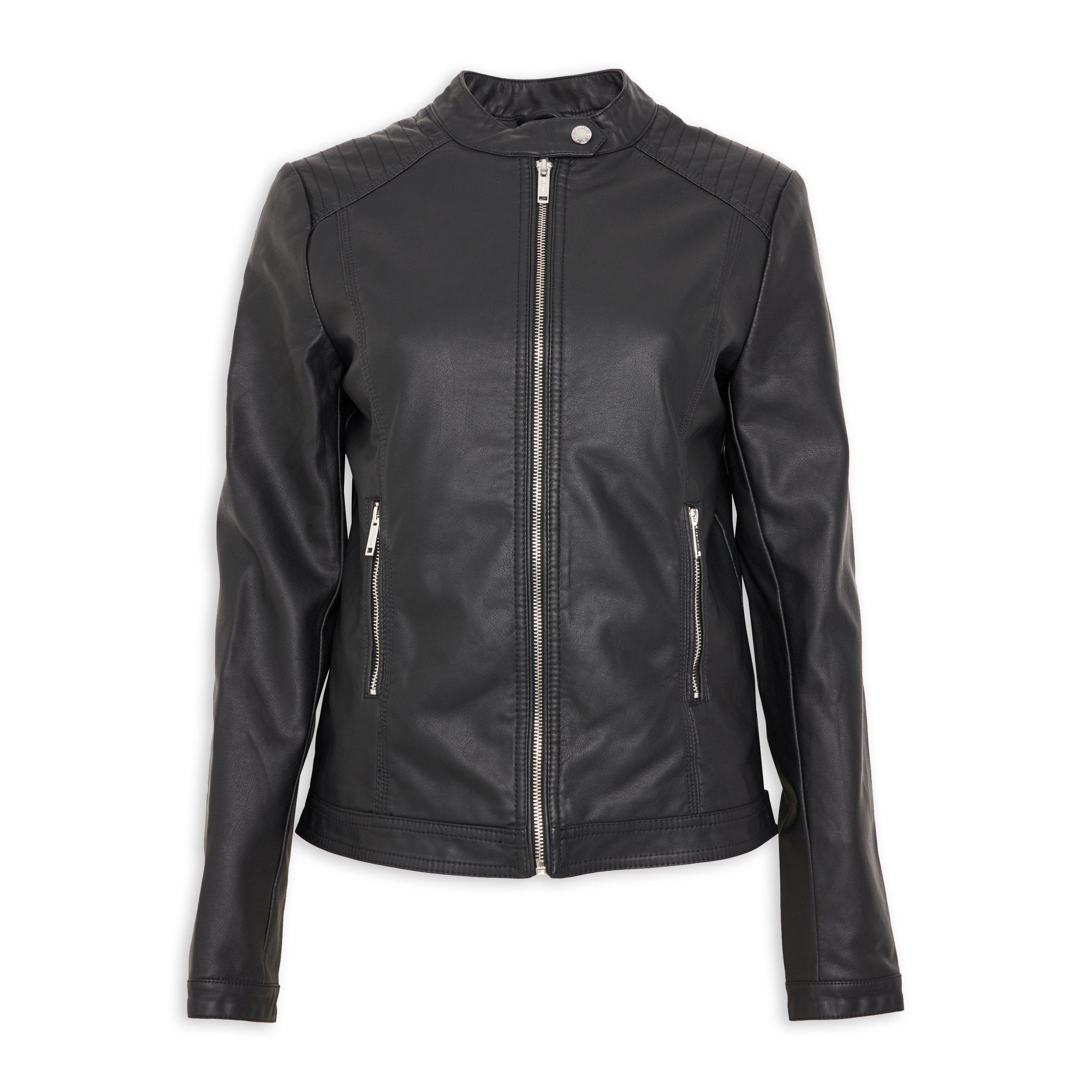 Black pleather outlet jackets