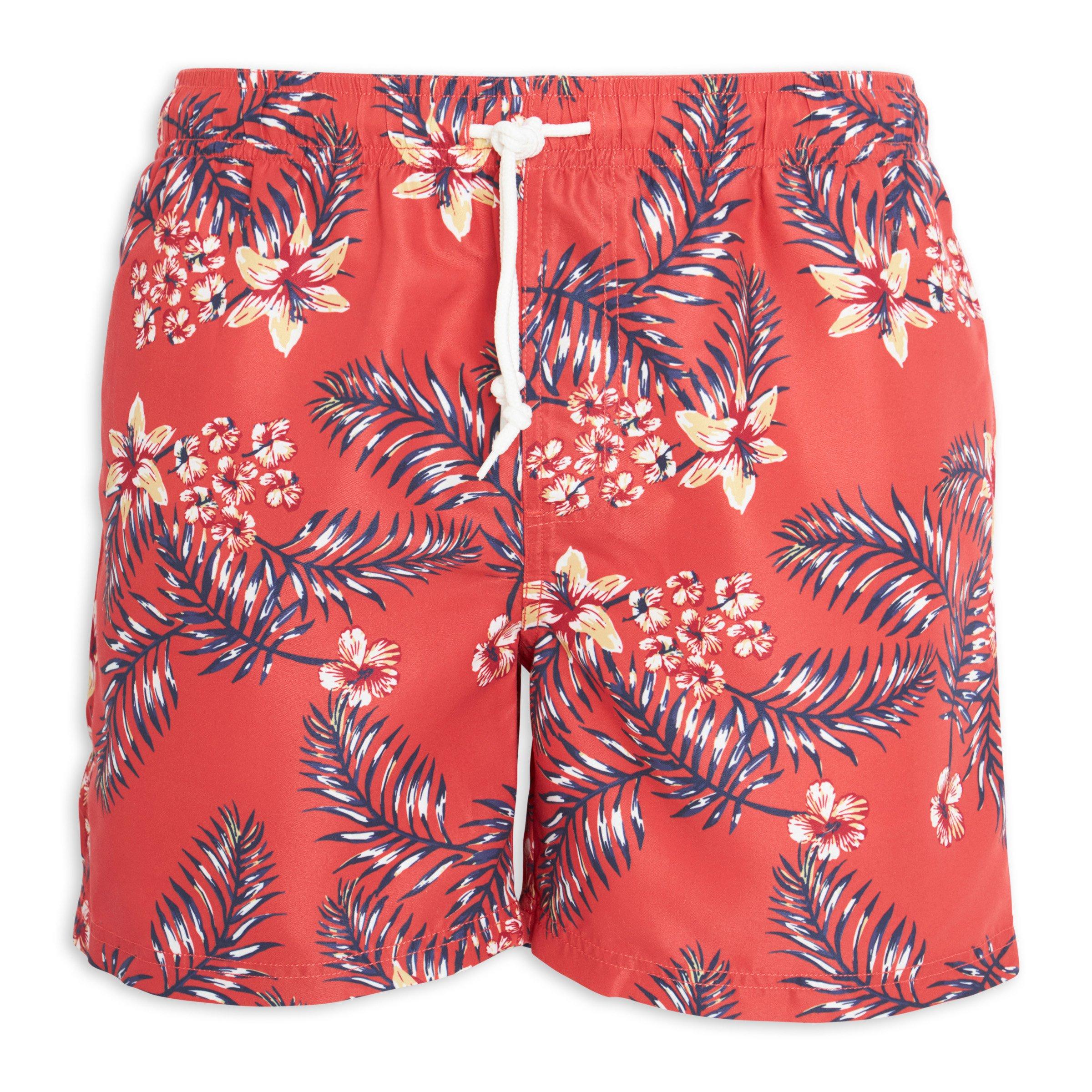 Red floral hot sale shorts