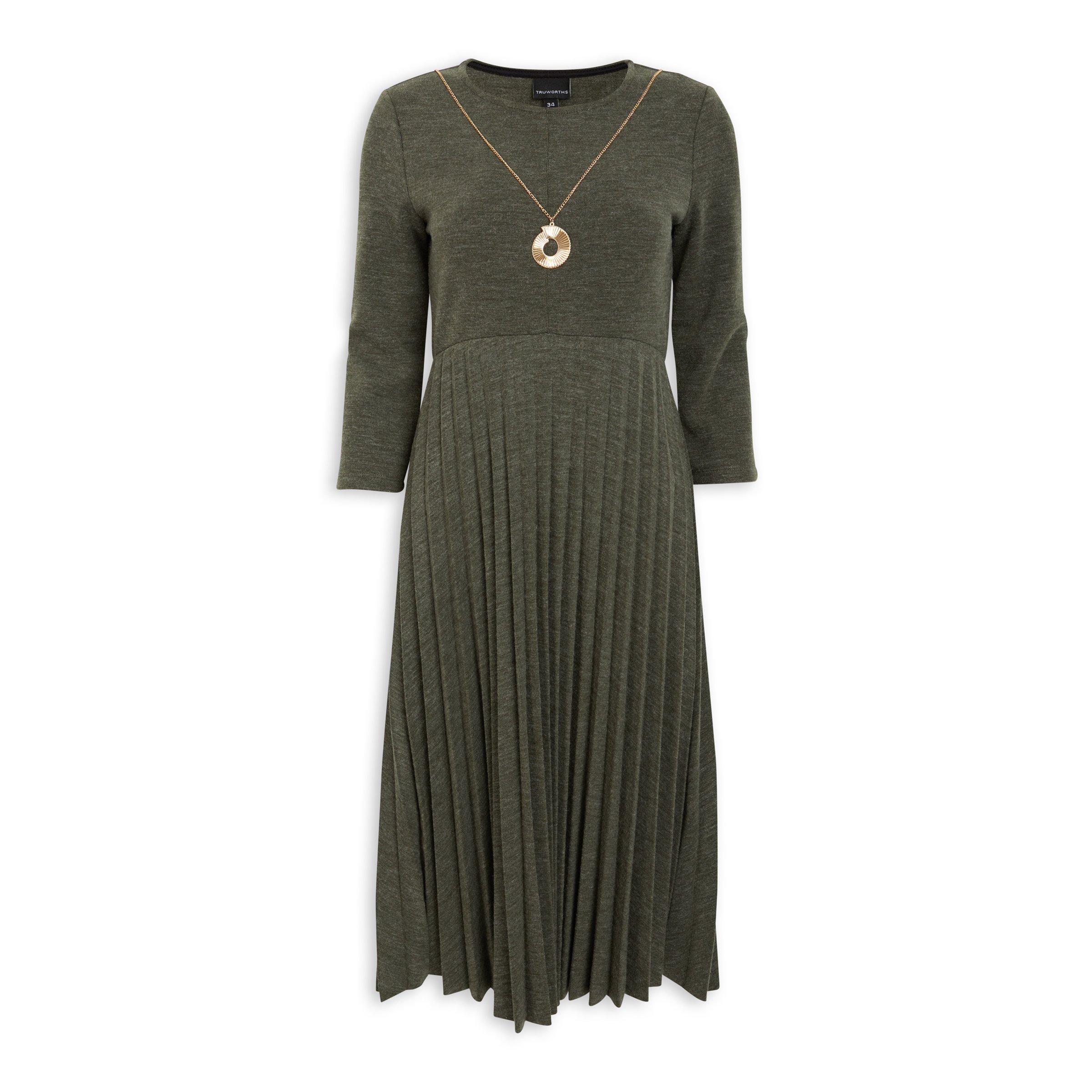 Green Pleated Dress (3035766) Truworths