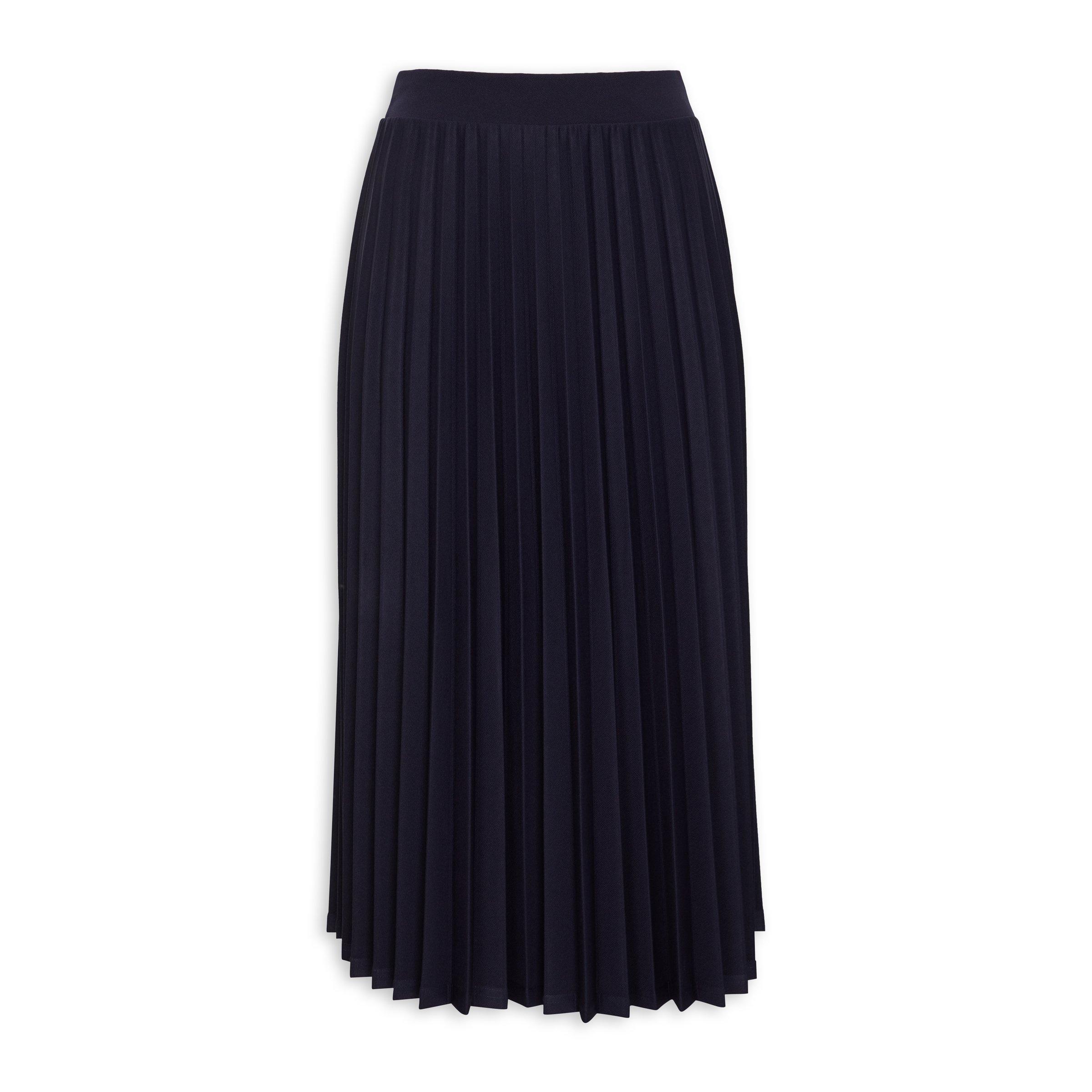 Navy clearance pleated skirt