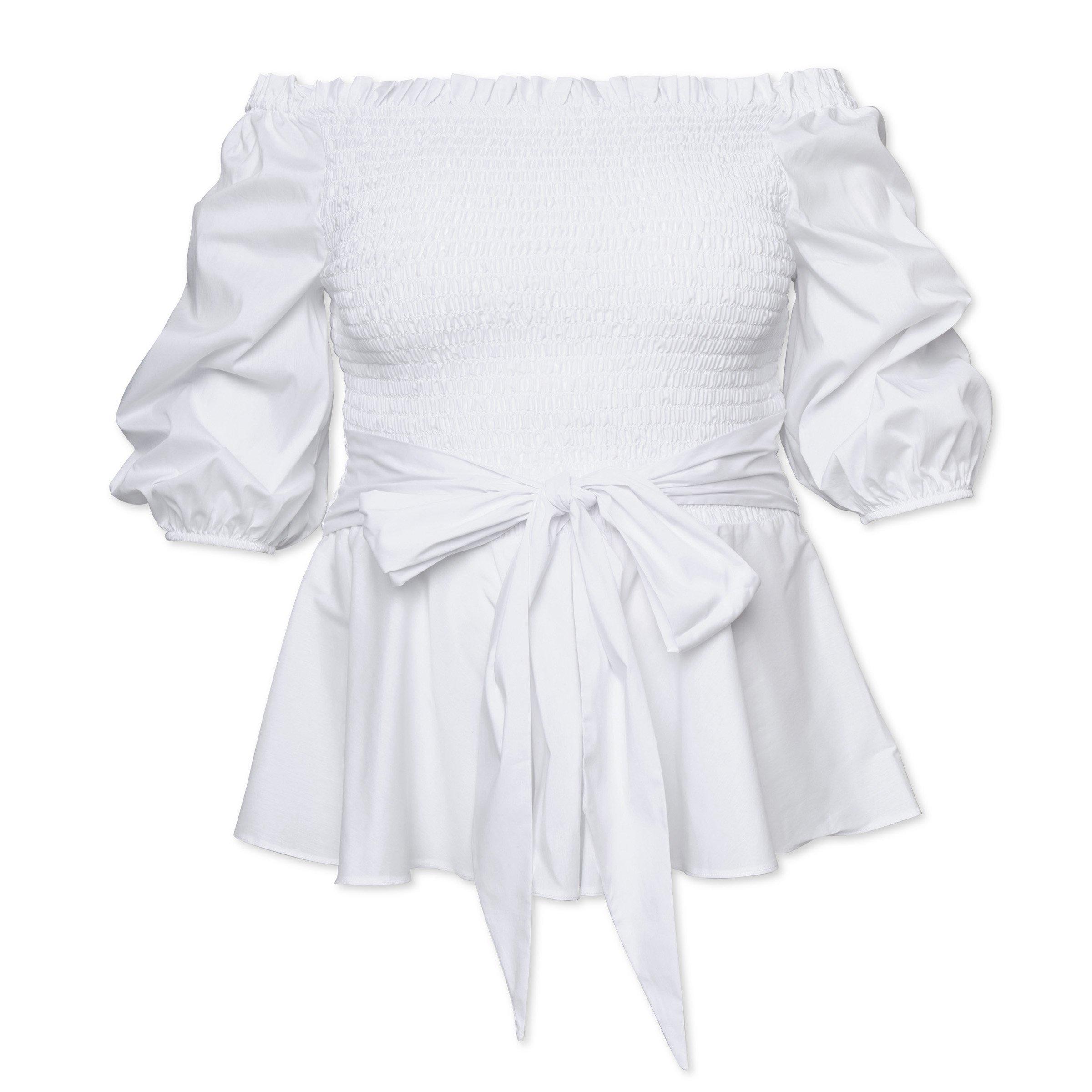 Zeta White Shirred Top (3045291) | Truworths.co.za