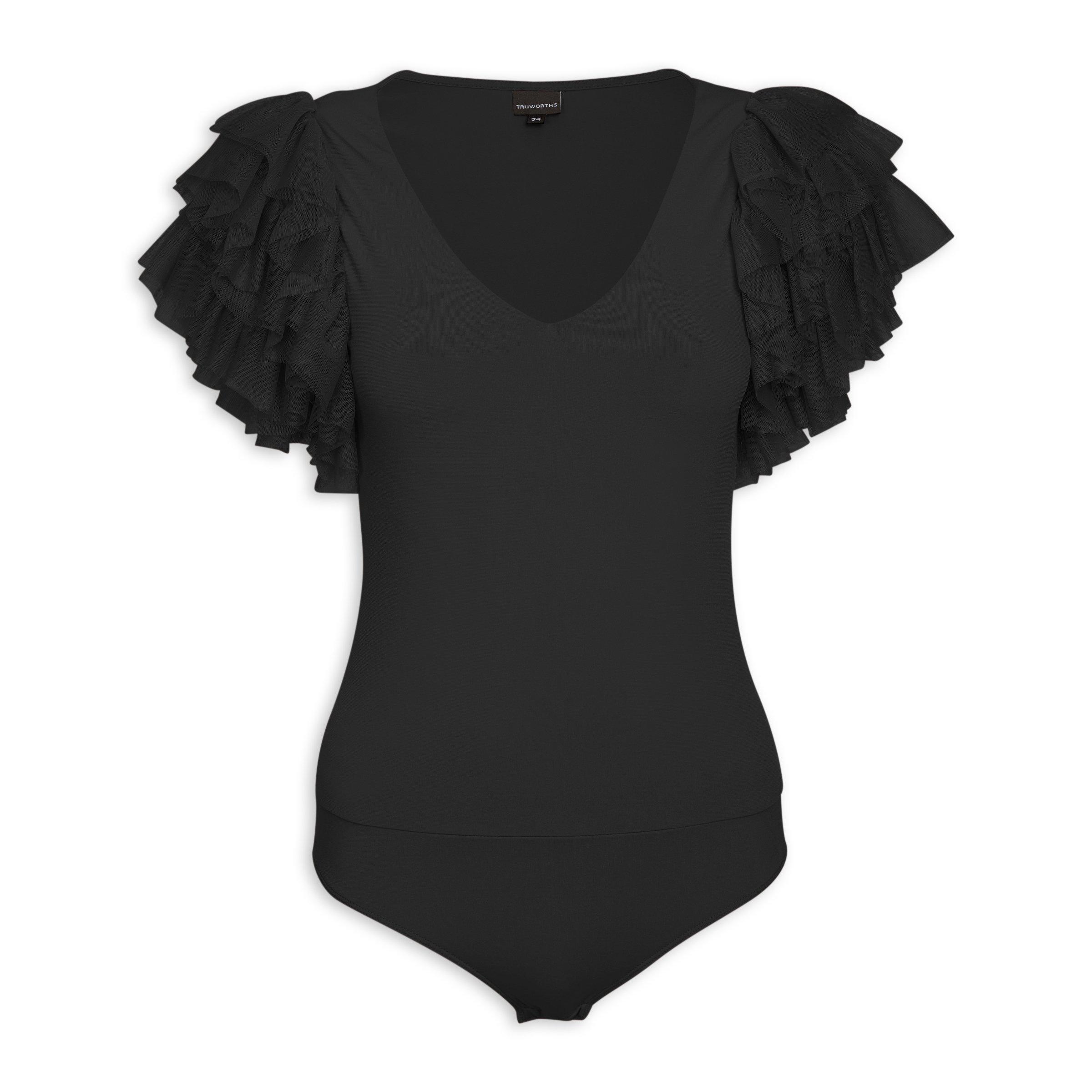 black formal bodysuit