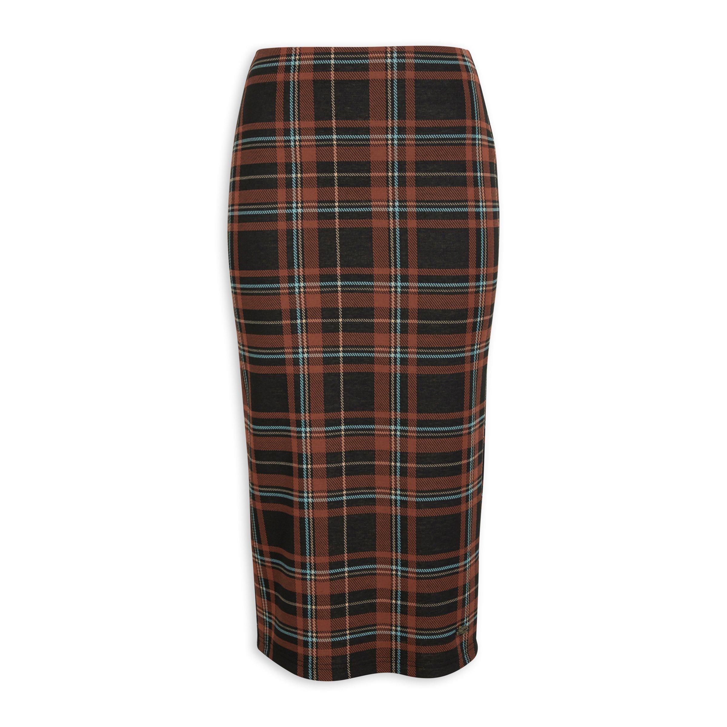 Brown Check Skirt 3051136 Ginger Mary