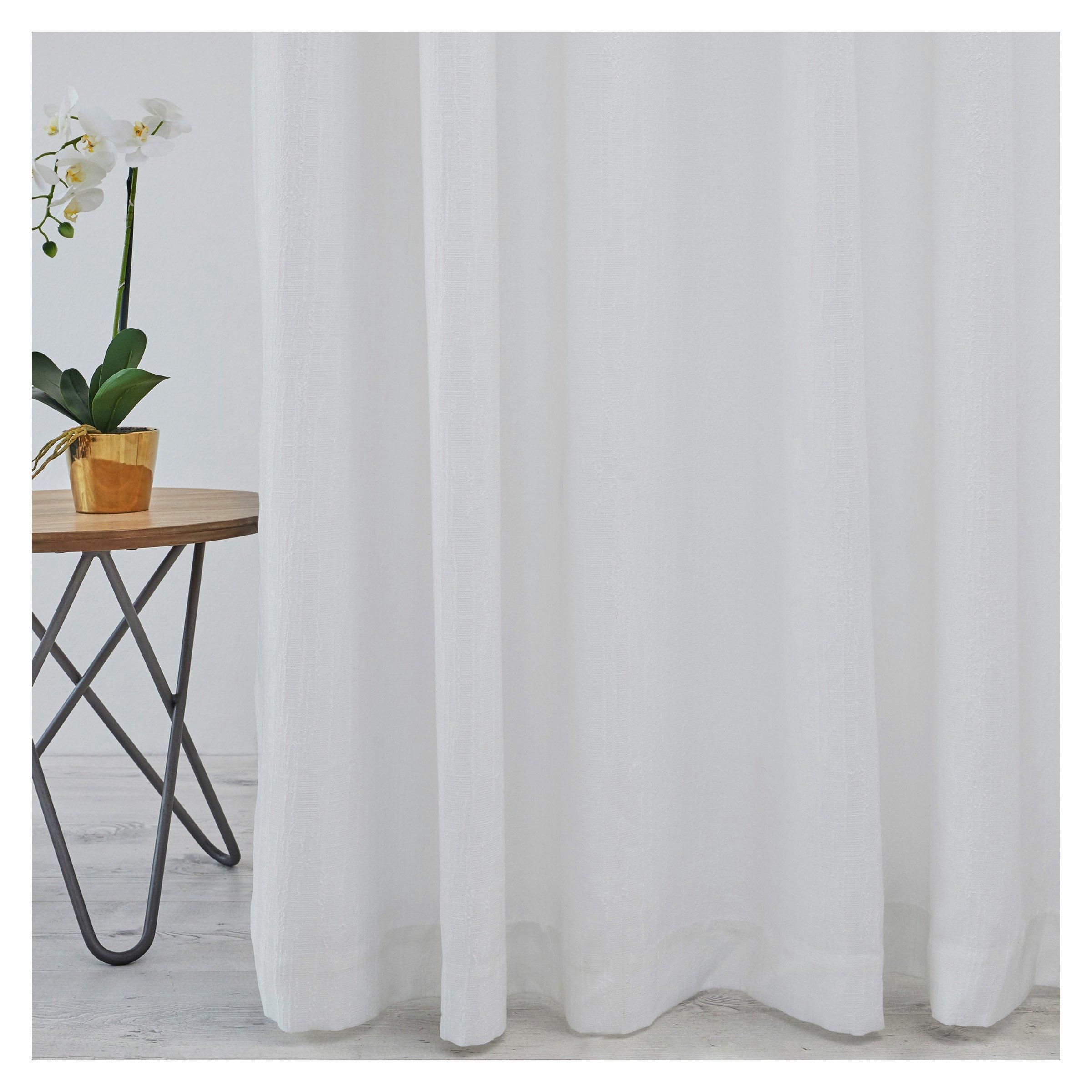 White Jacquard Eyelet Curtains (3054470) Loads of Living