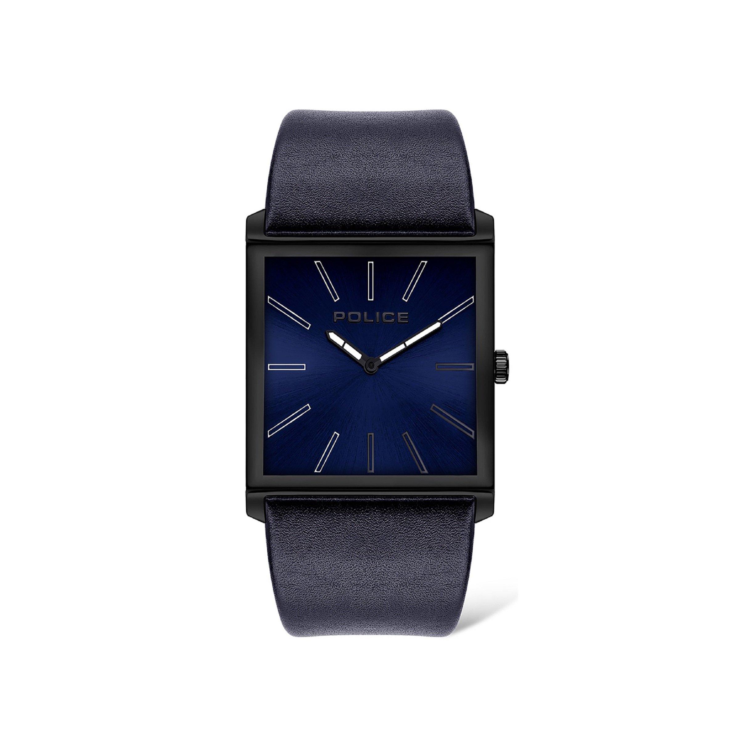 Navy Derwize Leather Watch 3055869 Police