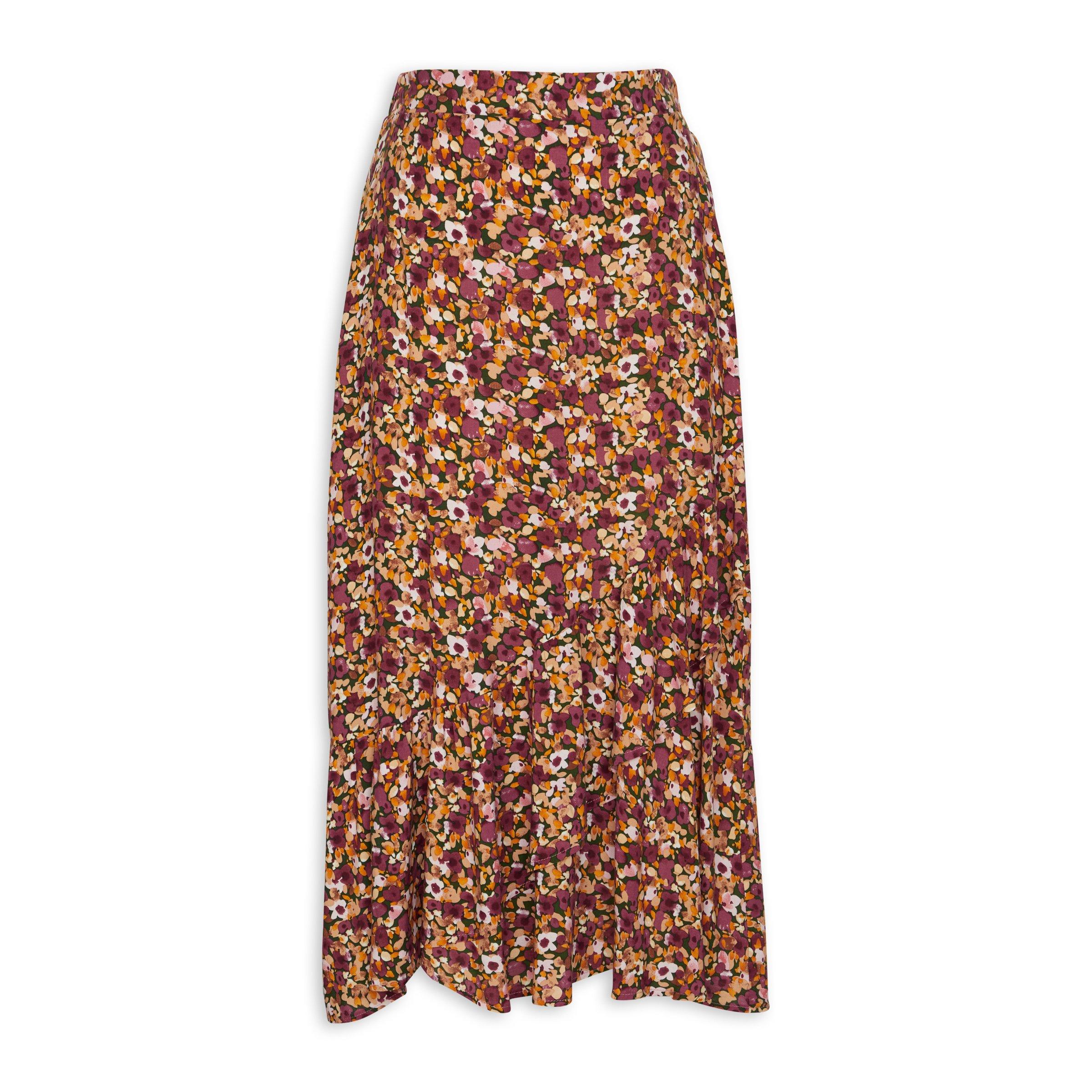 Floral Wrap Maxi Skirt (3063579) Identity