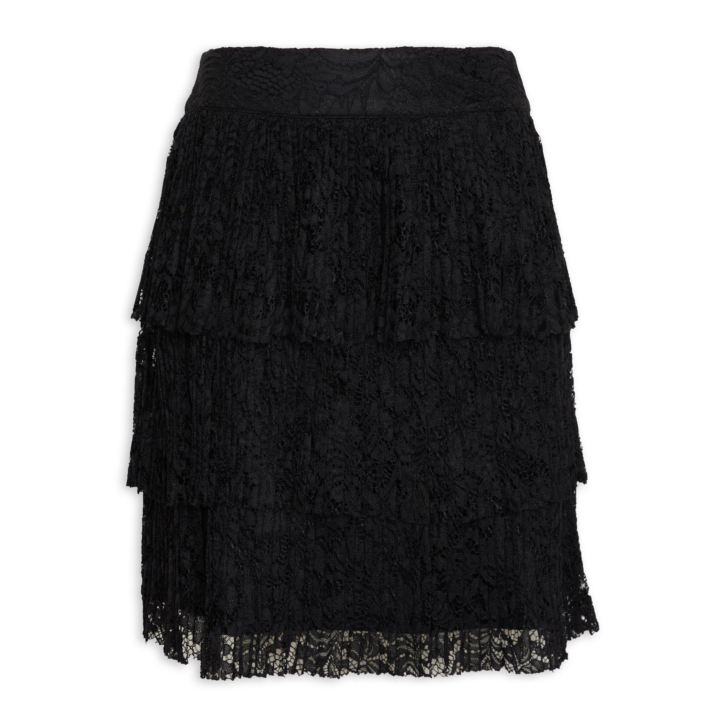 Black lace hotsell over skirt