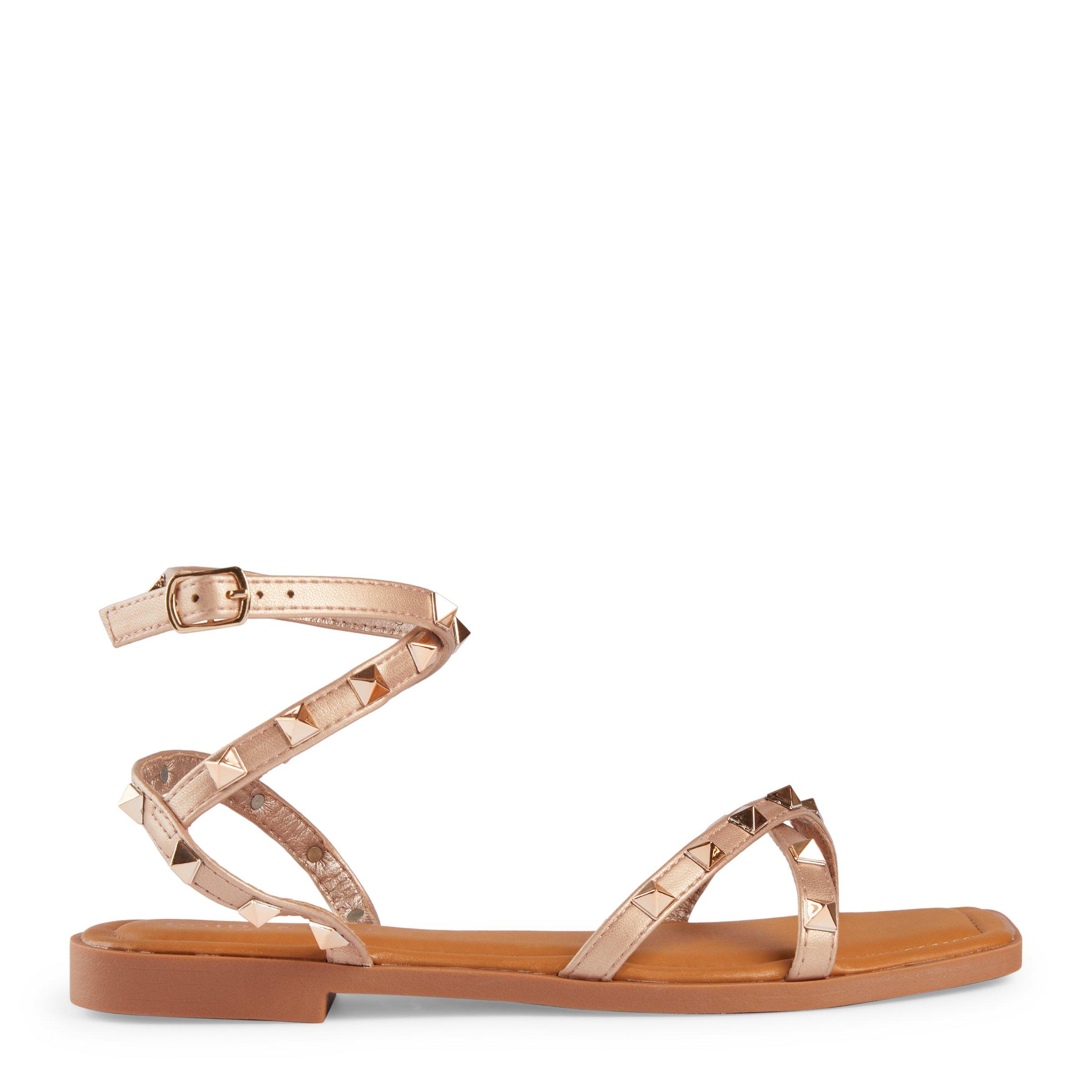 Rose gold studded hot sale gladiator sandals