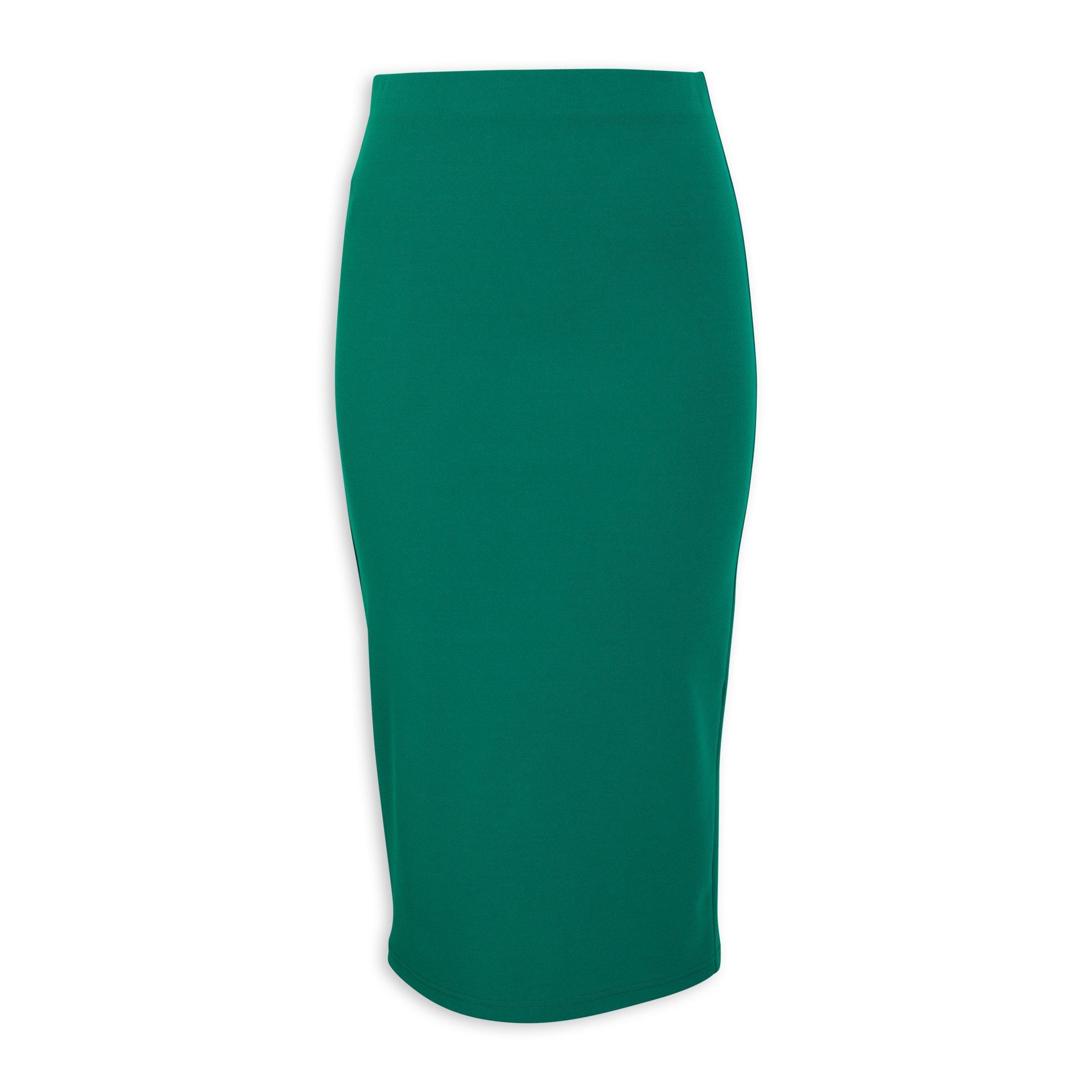 emerald green bodycon skirt