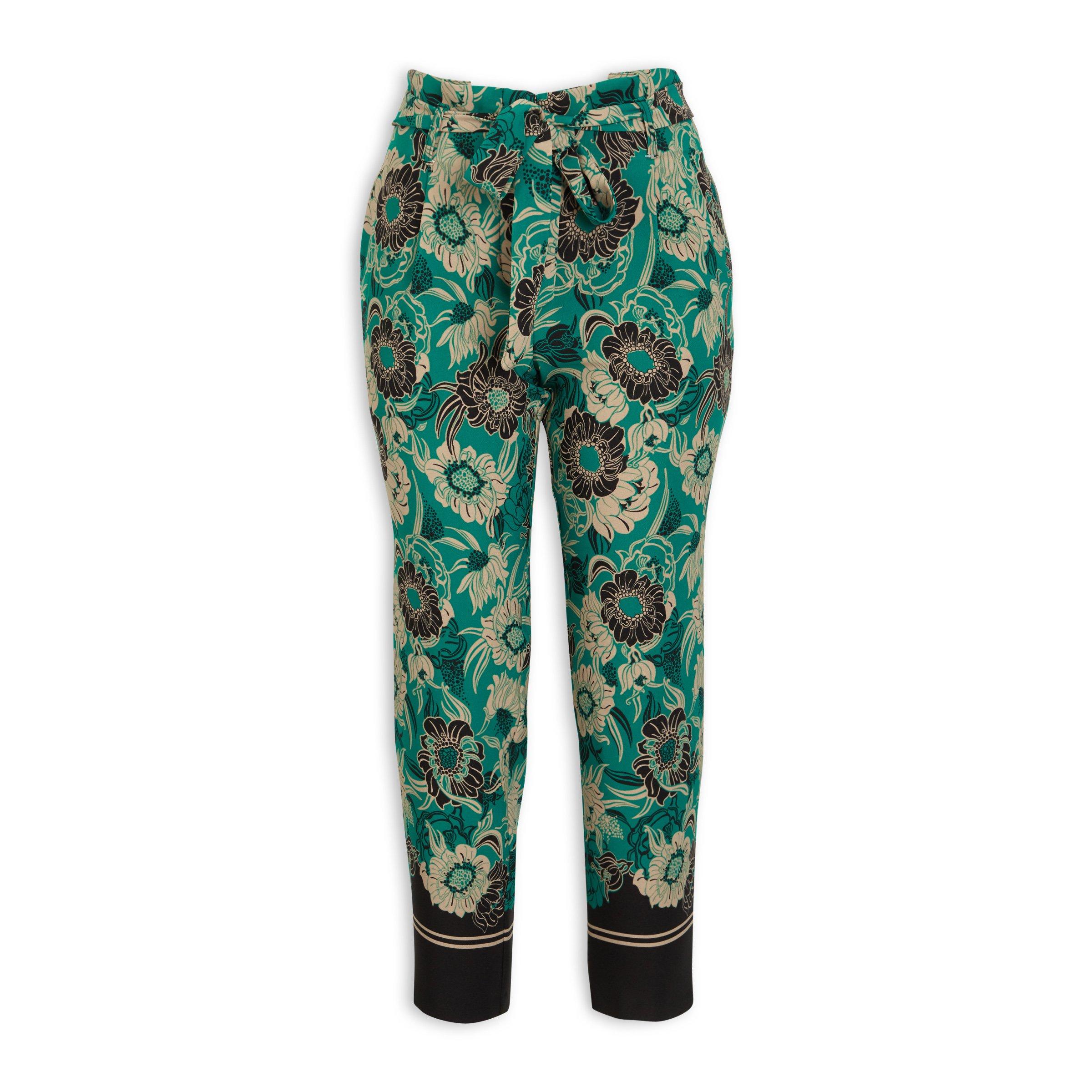 Green Floral Tapered Pant 3071545 Truworths