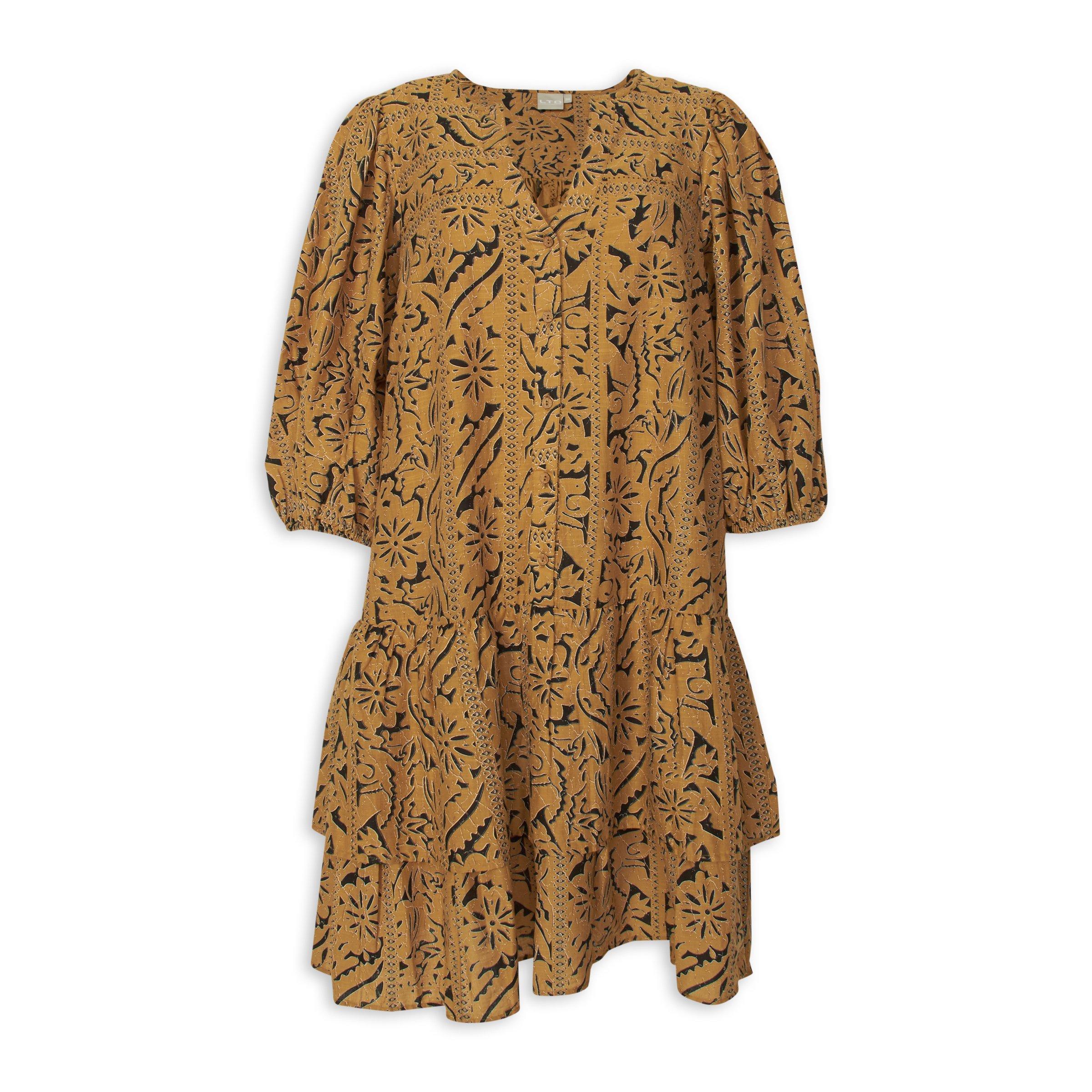 Monotone Print Tiered Dress (3071896) | LTD Woman