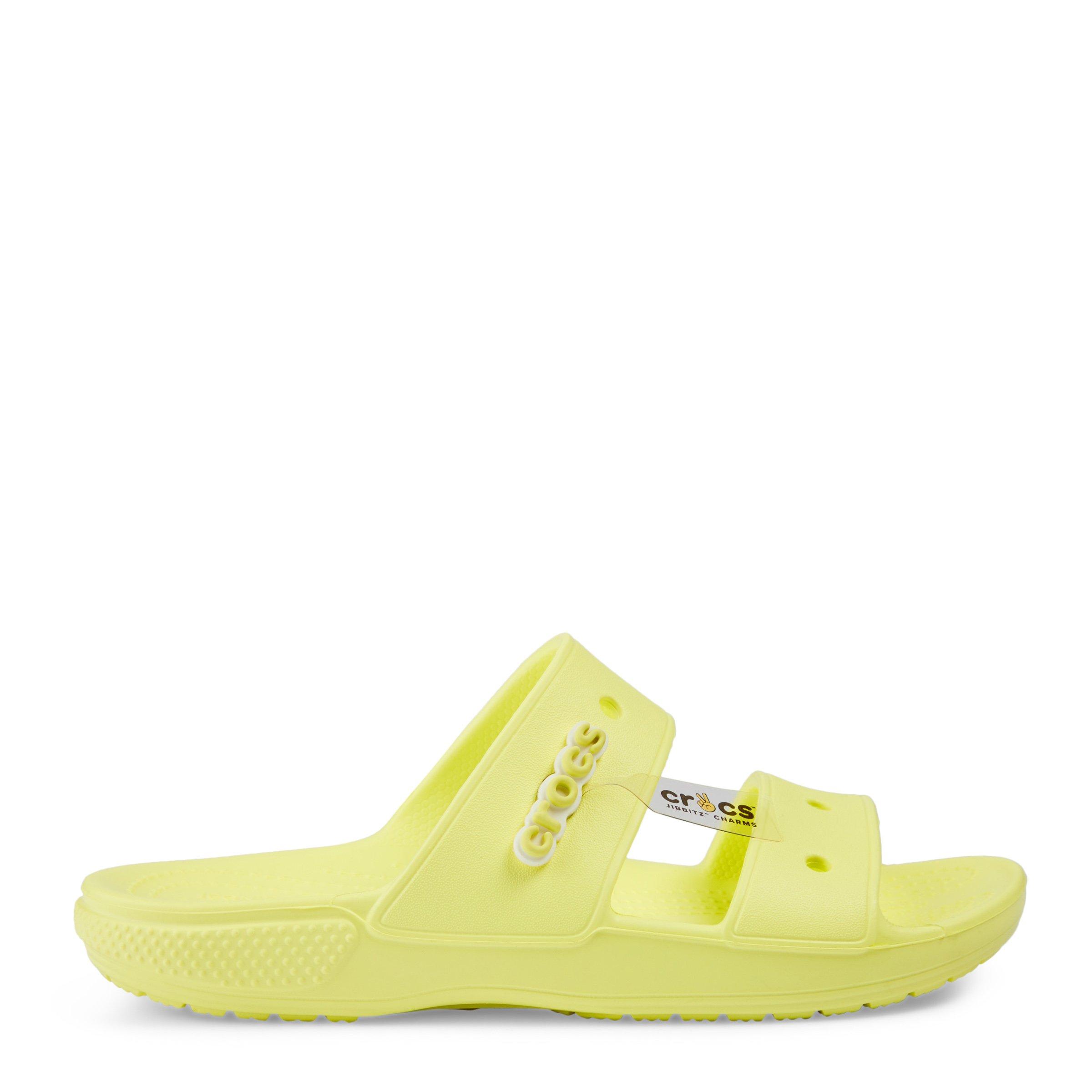 Yellow discount croc sandals