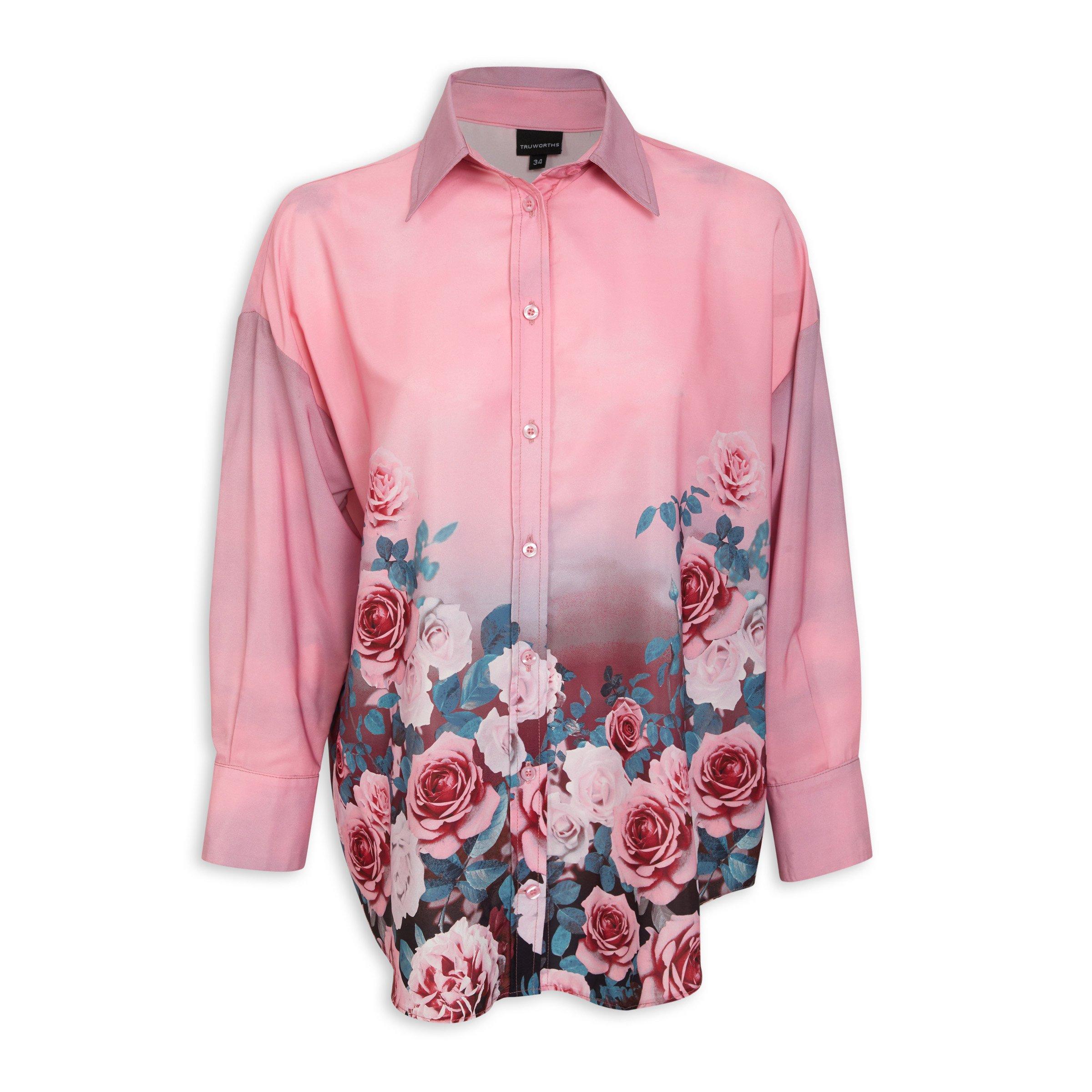Pink Floral Print Shirt