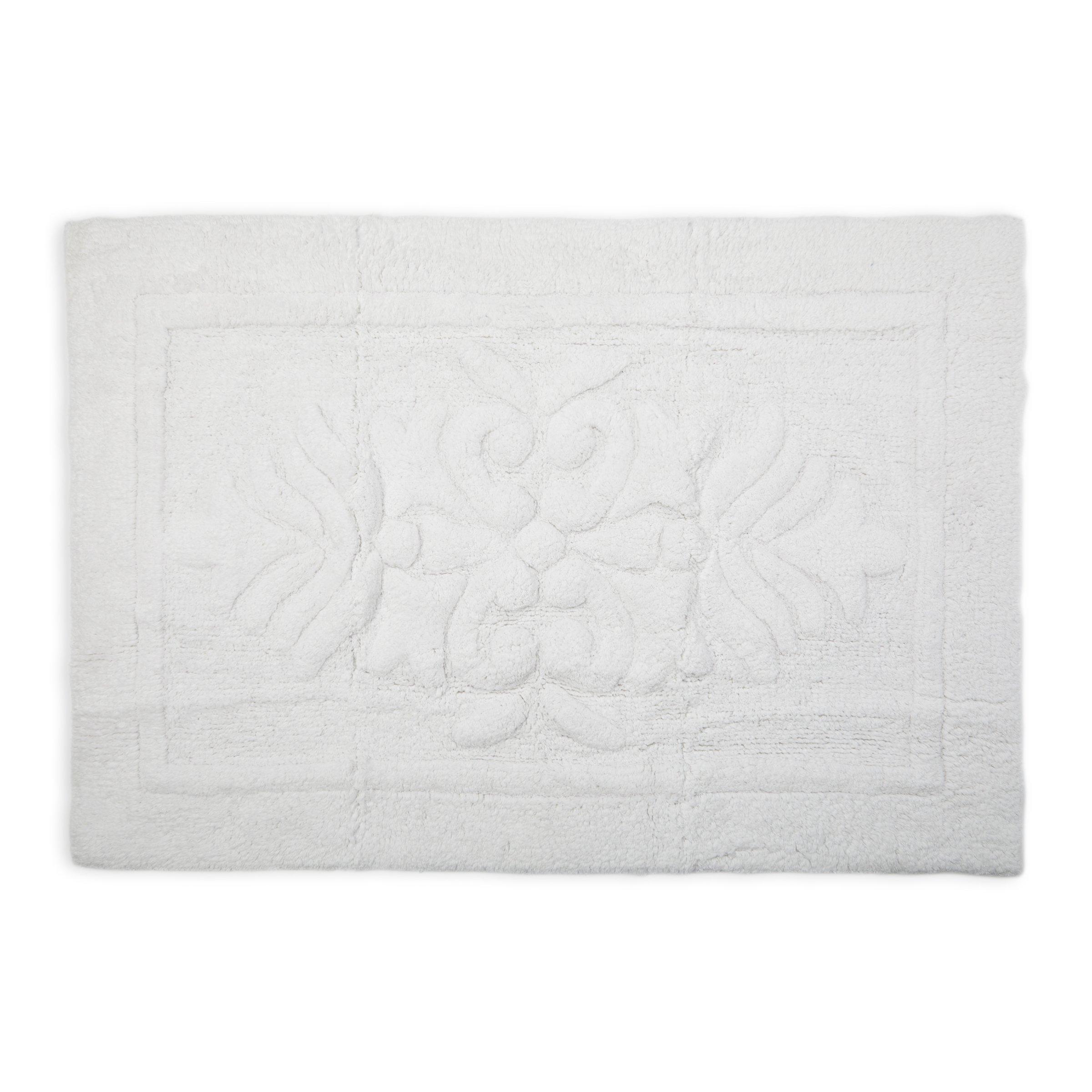 Embossed White Bath Mat (3074336) Loads of Living