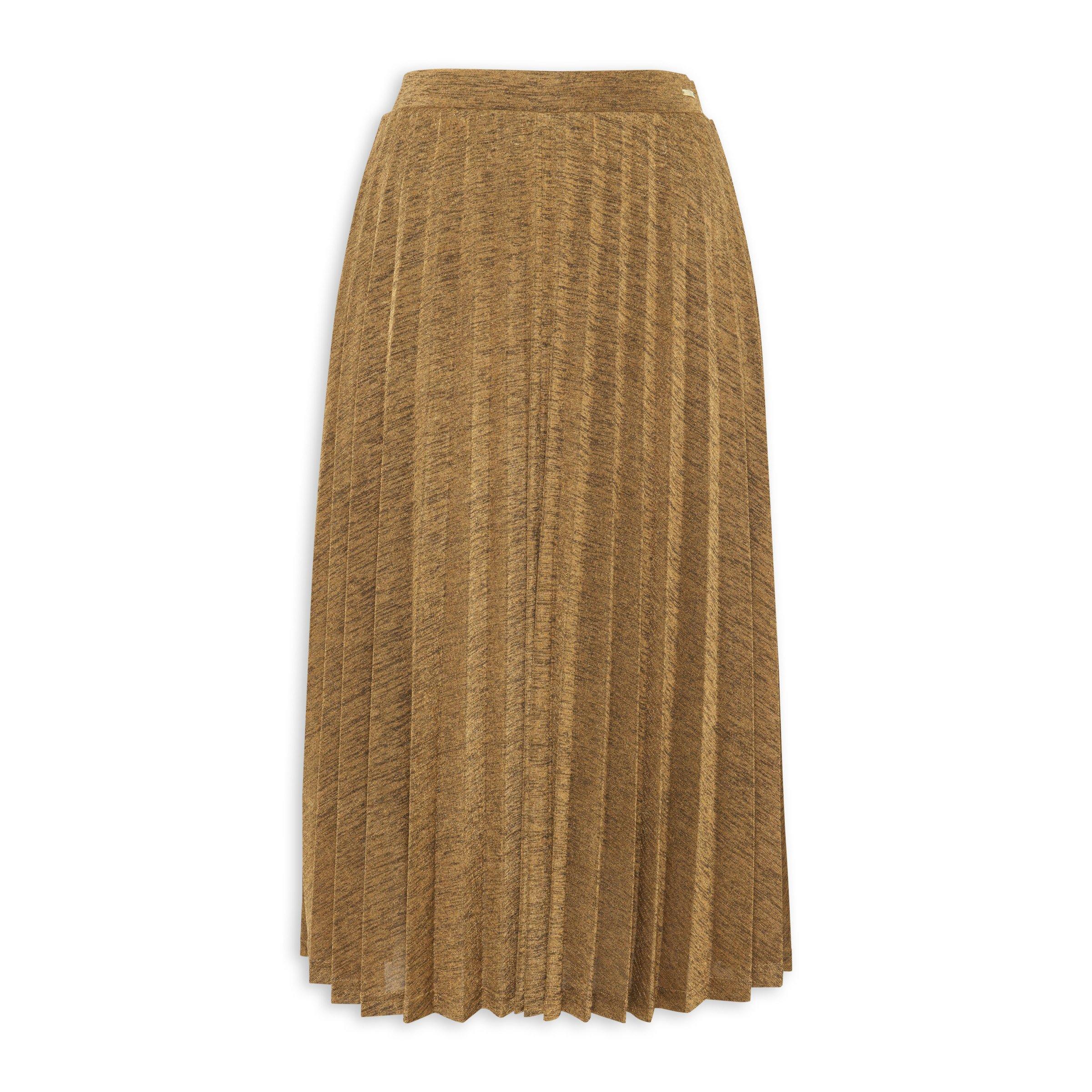 Gold pleated skirt outlet online