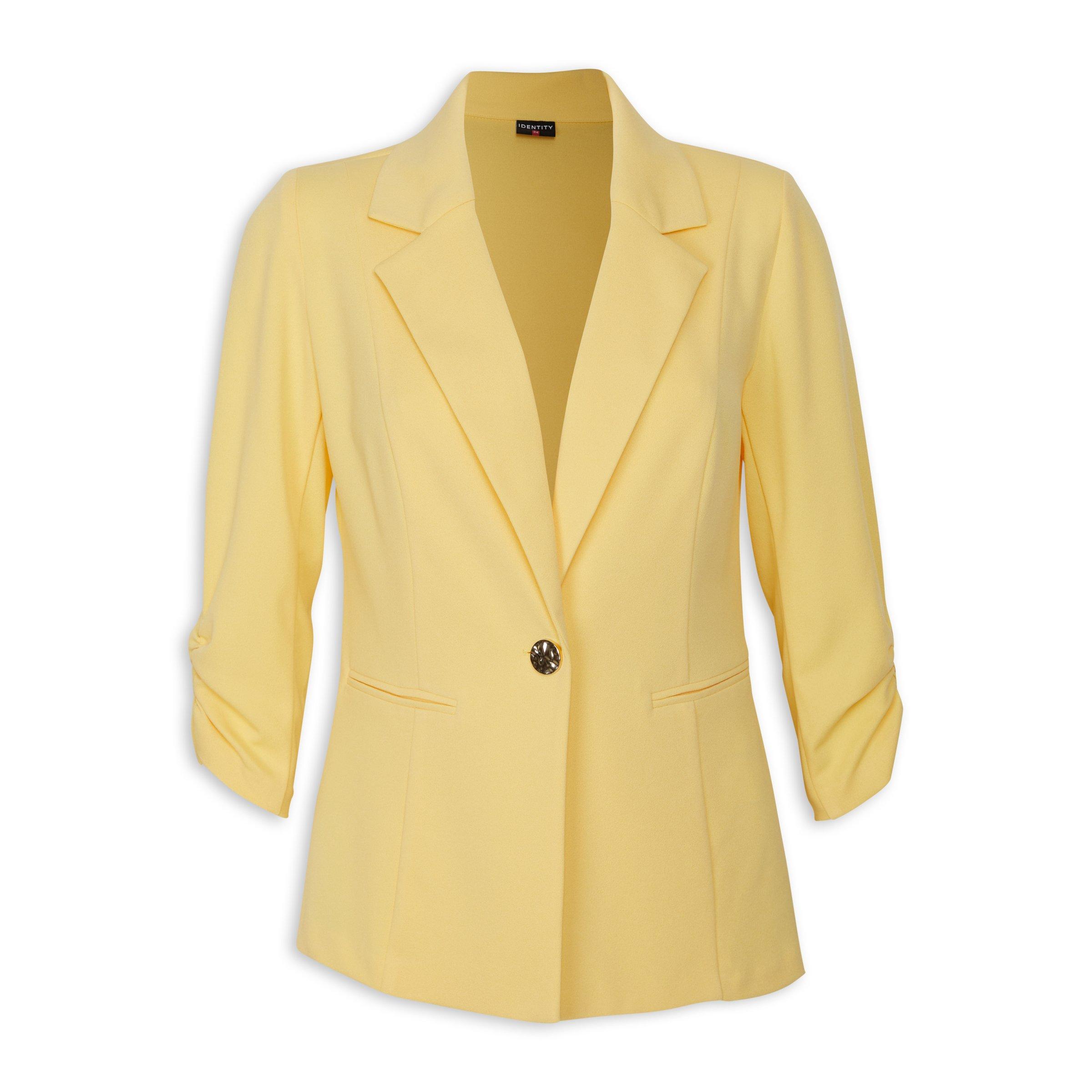 Ladies yellow blazer best sale