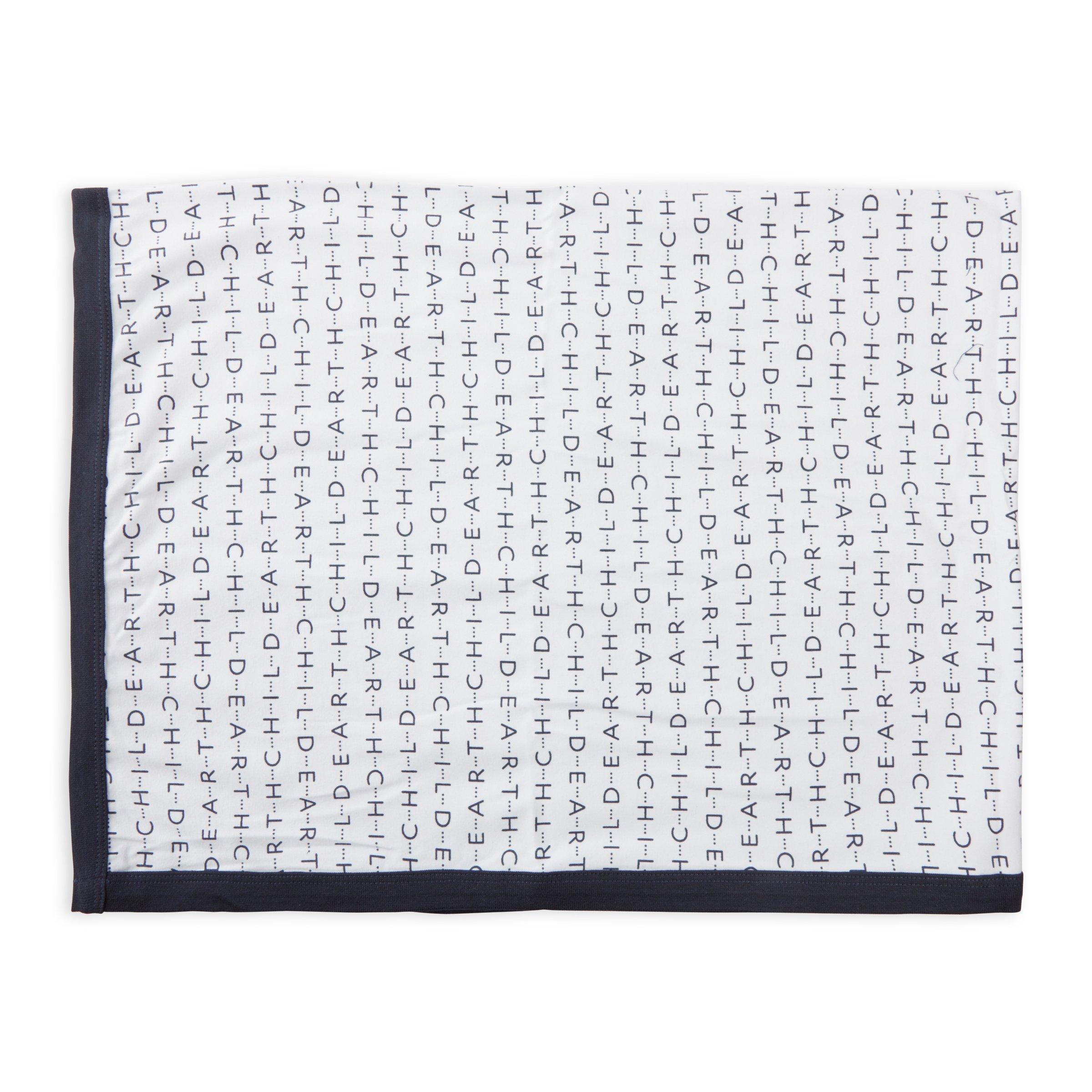 Navy and best sale white baby blanket