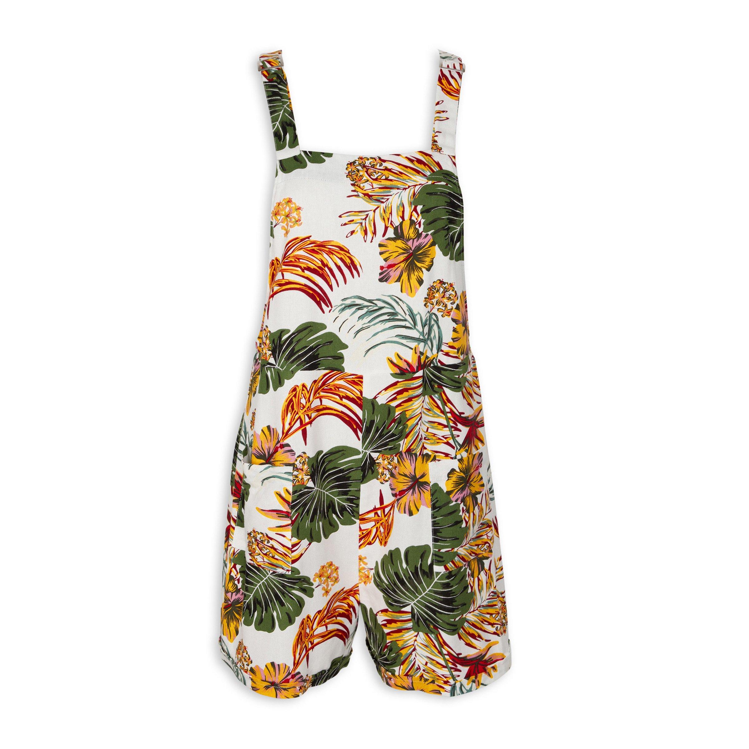 Floral Print Short Jumpsuit