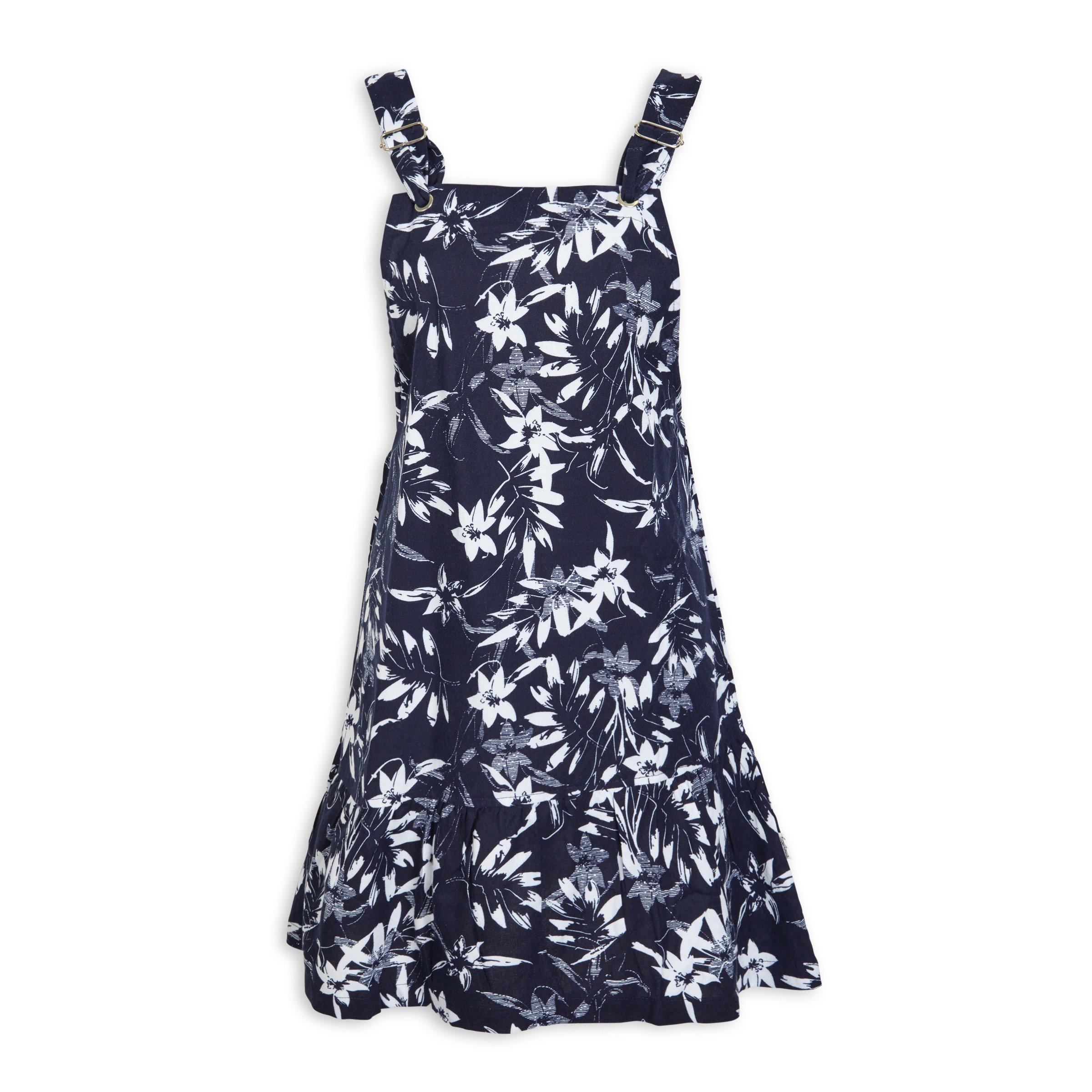 Floral Print Pinafore Dress