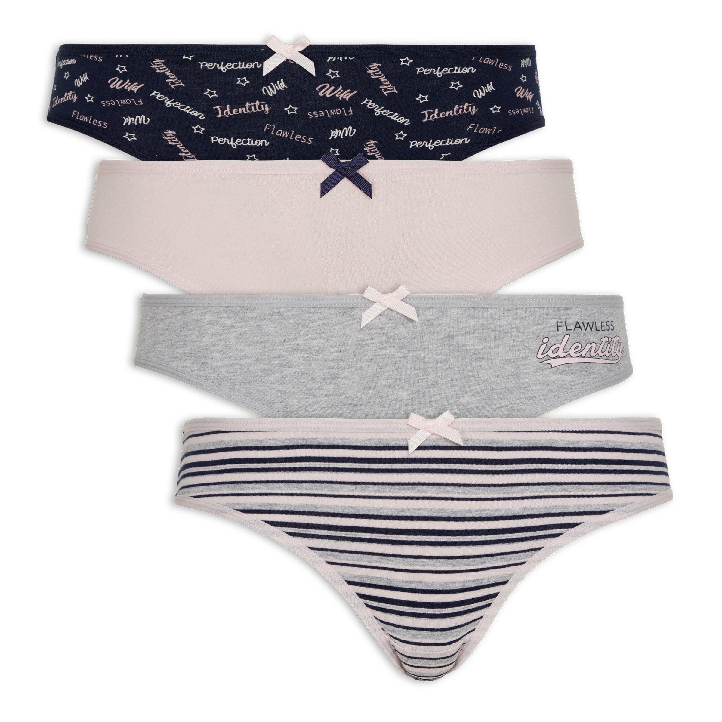 Just Intimates Women's Bikini Panties (Pack of 4) 4P-33057-B-XS at   Women's Clothing store