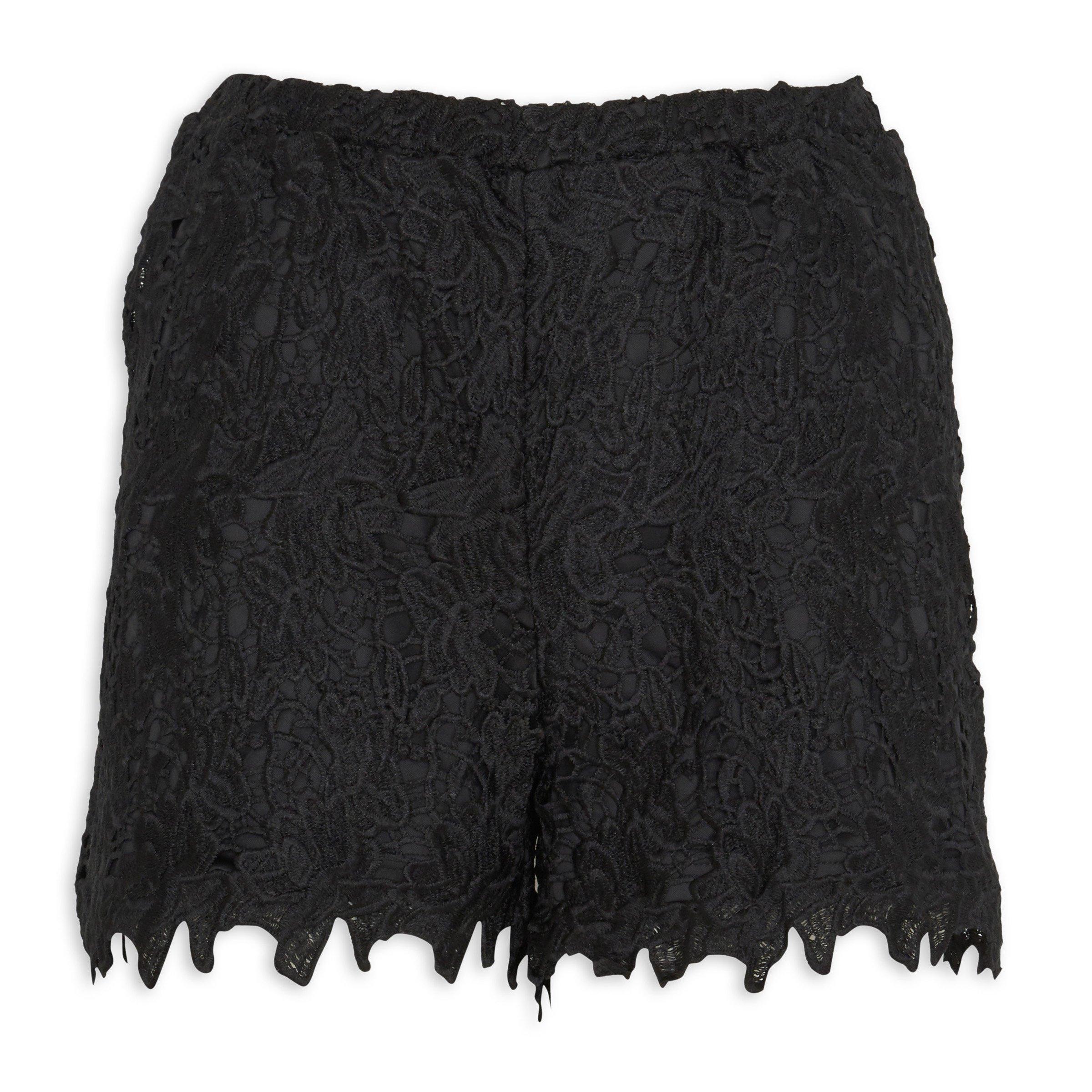 Lace shorts Woman, Black