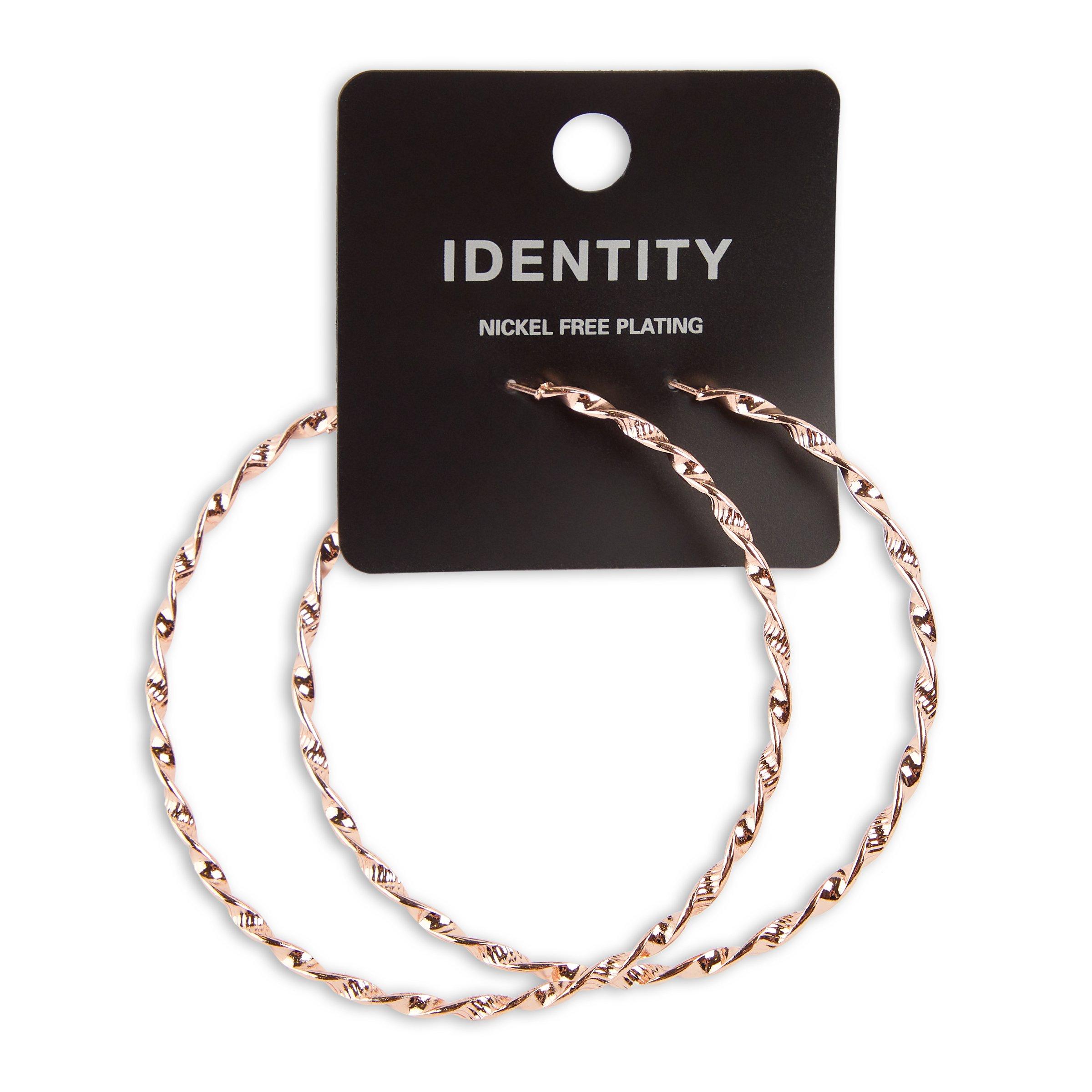 Rose Gold Hoop Earrings (3082504) Identity