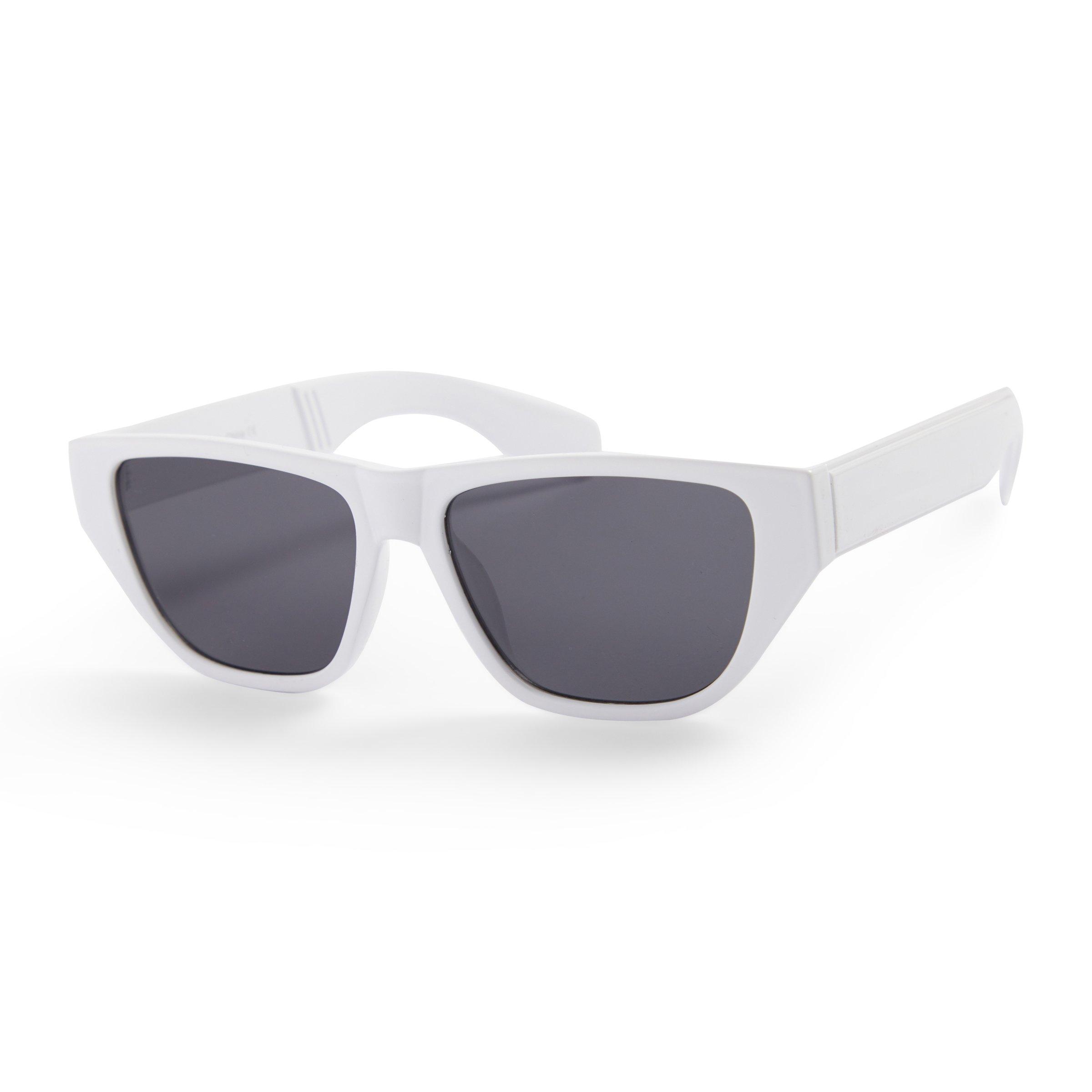 White Chunky Retro Sunglasses (3083145) Identity