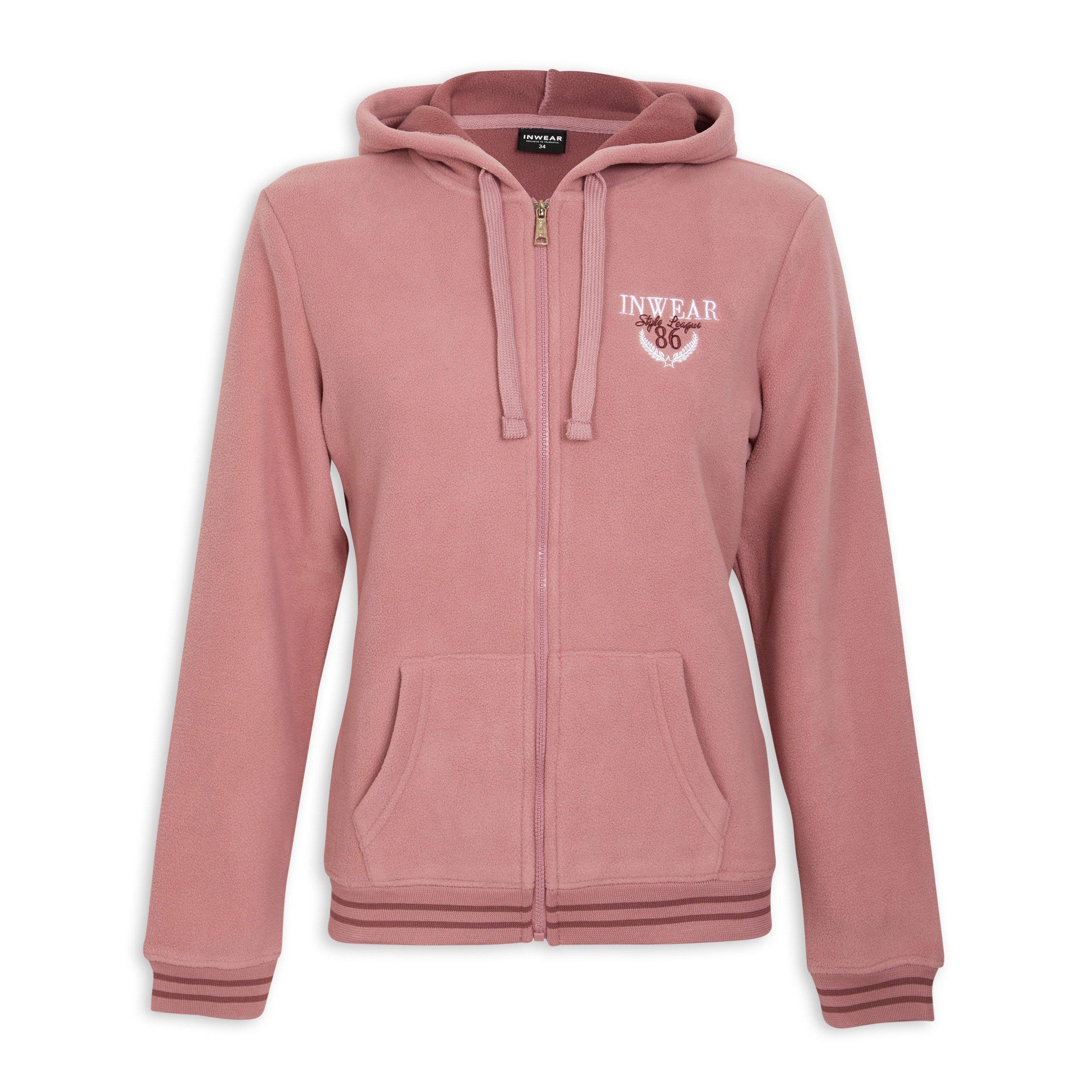 Pink zip sale through hoodie