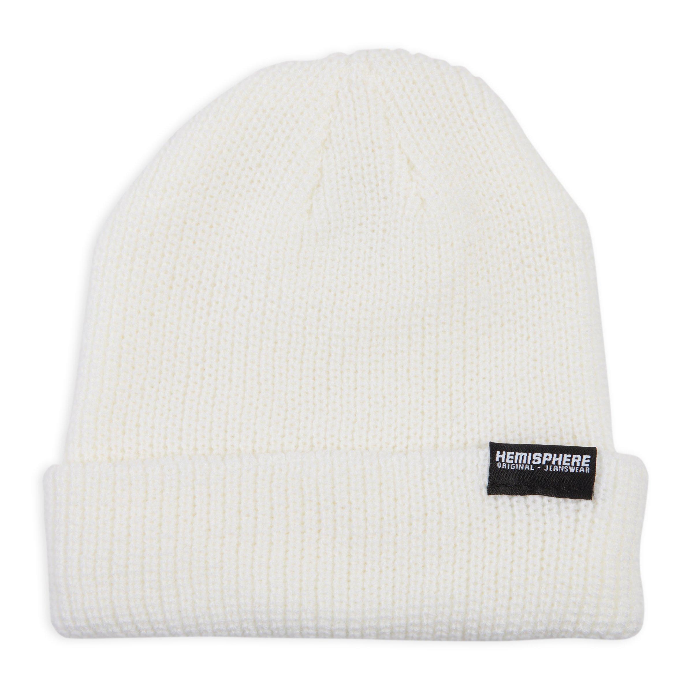 White Textured Beanie (3088597) Hemisphere