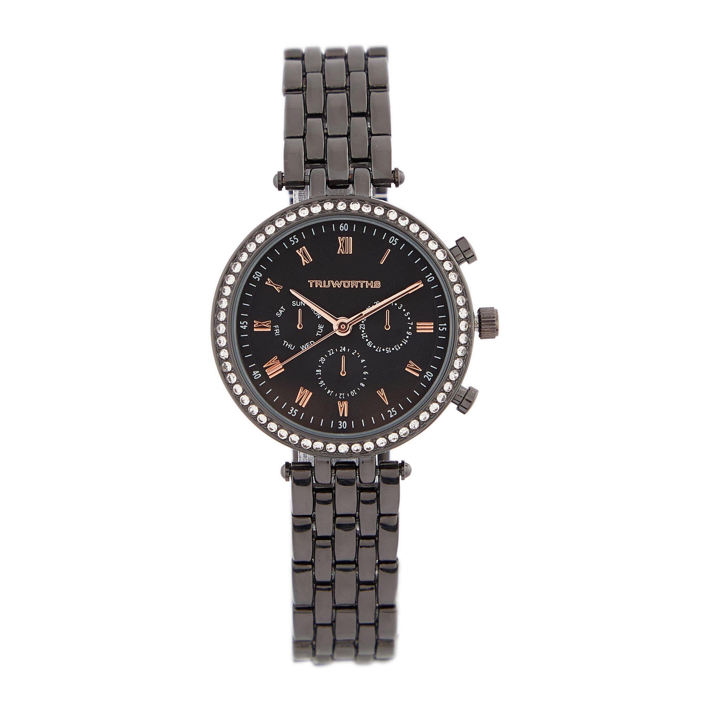 Black and Rose Gold Metal Watch (3089160) Truworths