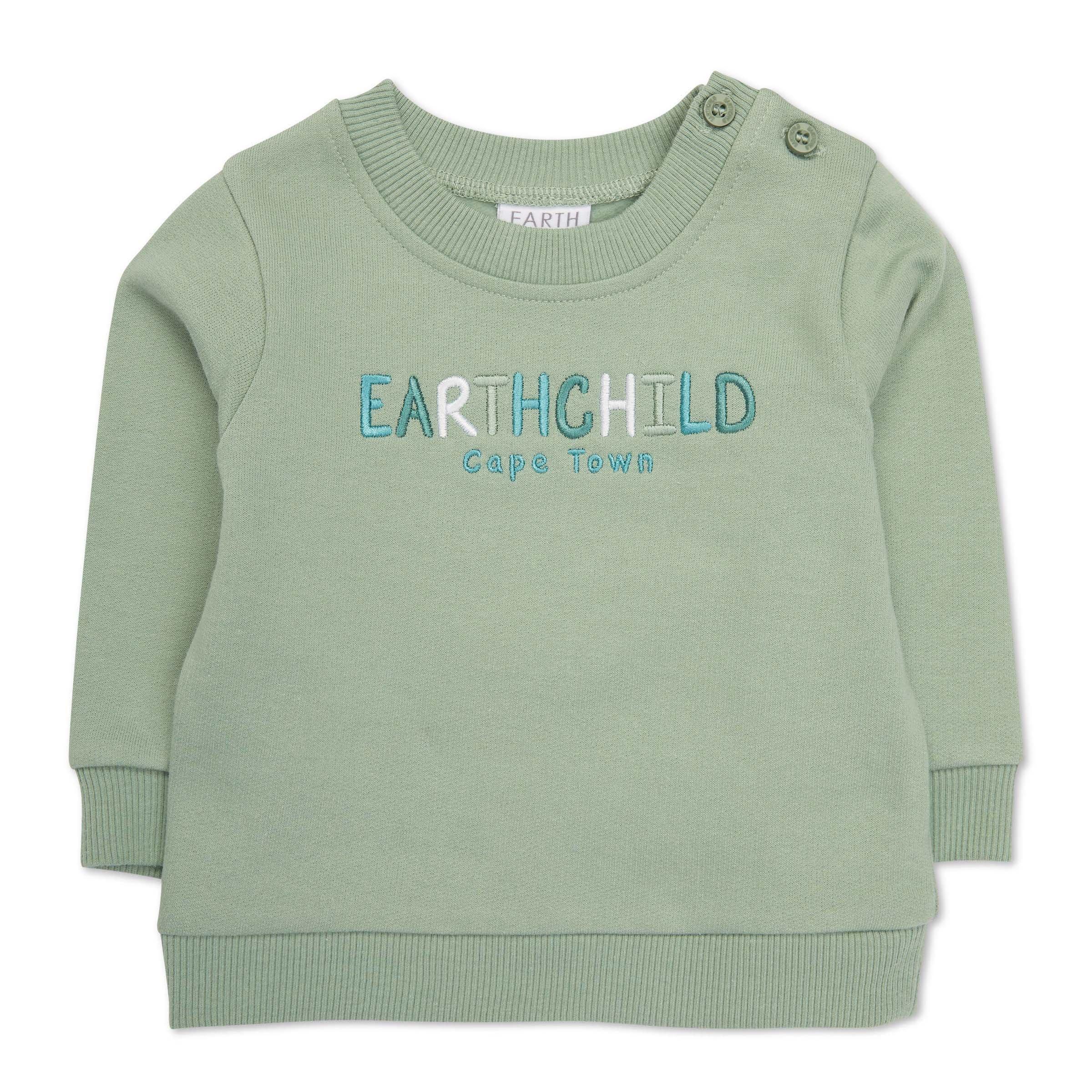 Newborn Boy Branded Sweat Top (3090280) Earthchild