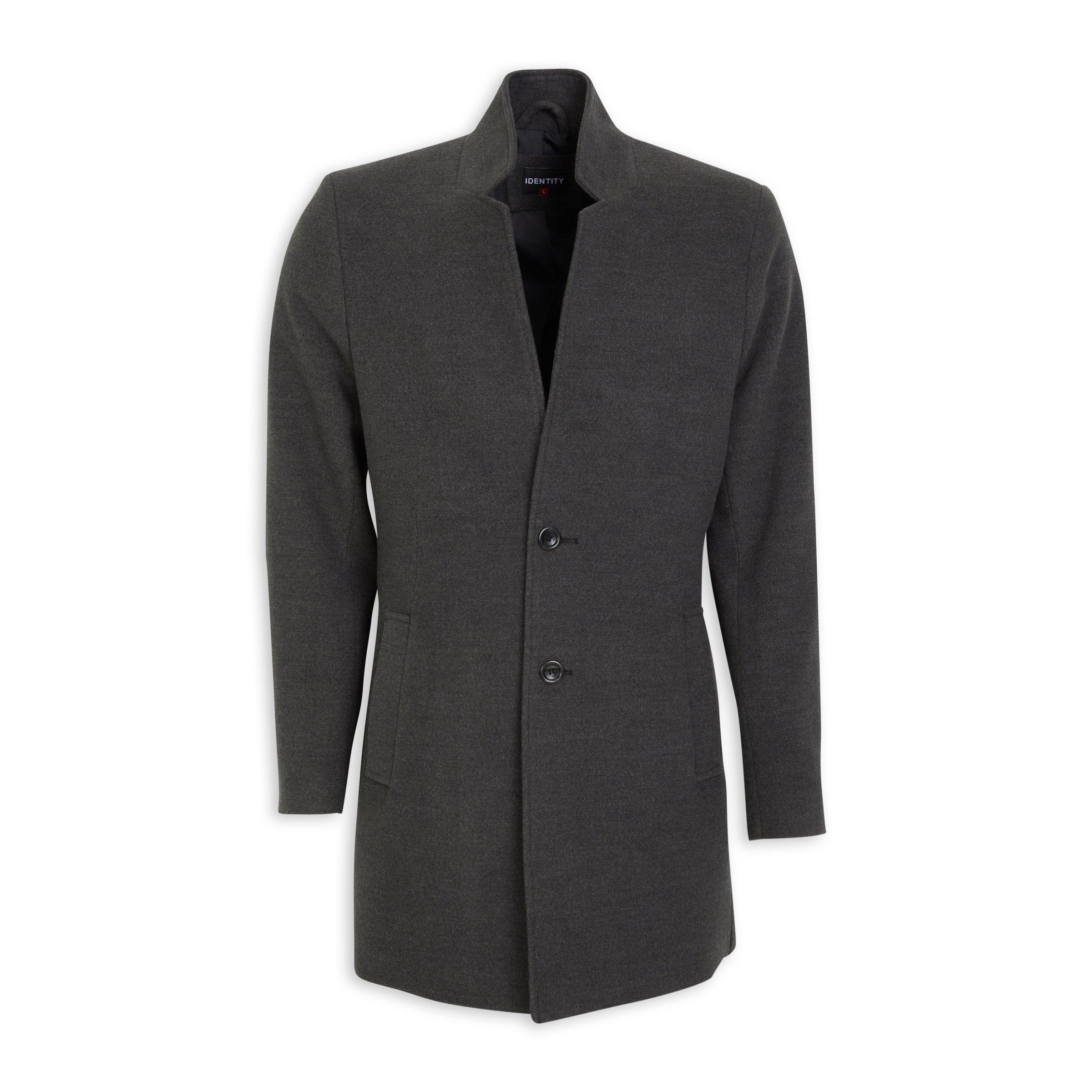 Charcoal Melton Coat (3090674) 