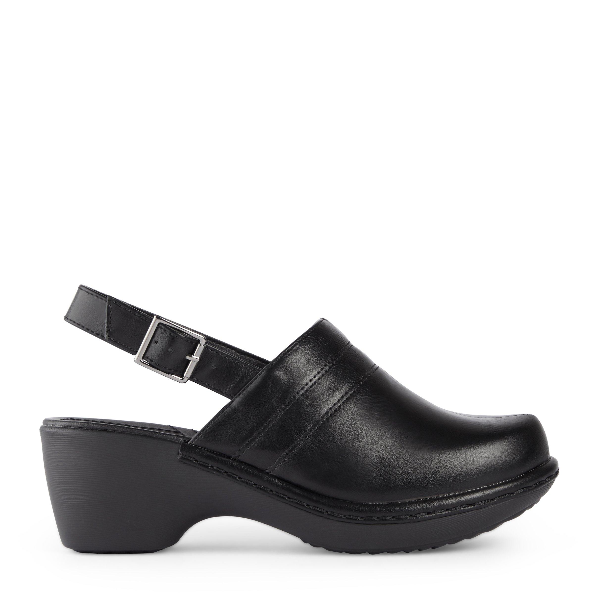 Black clogs with heels sale