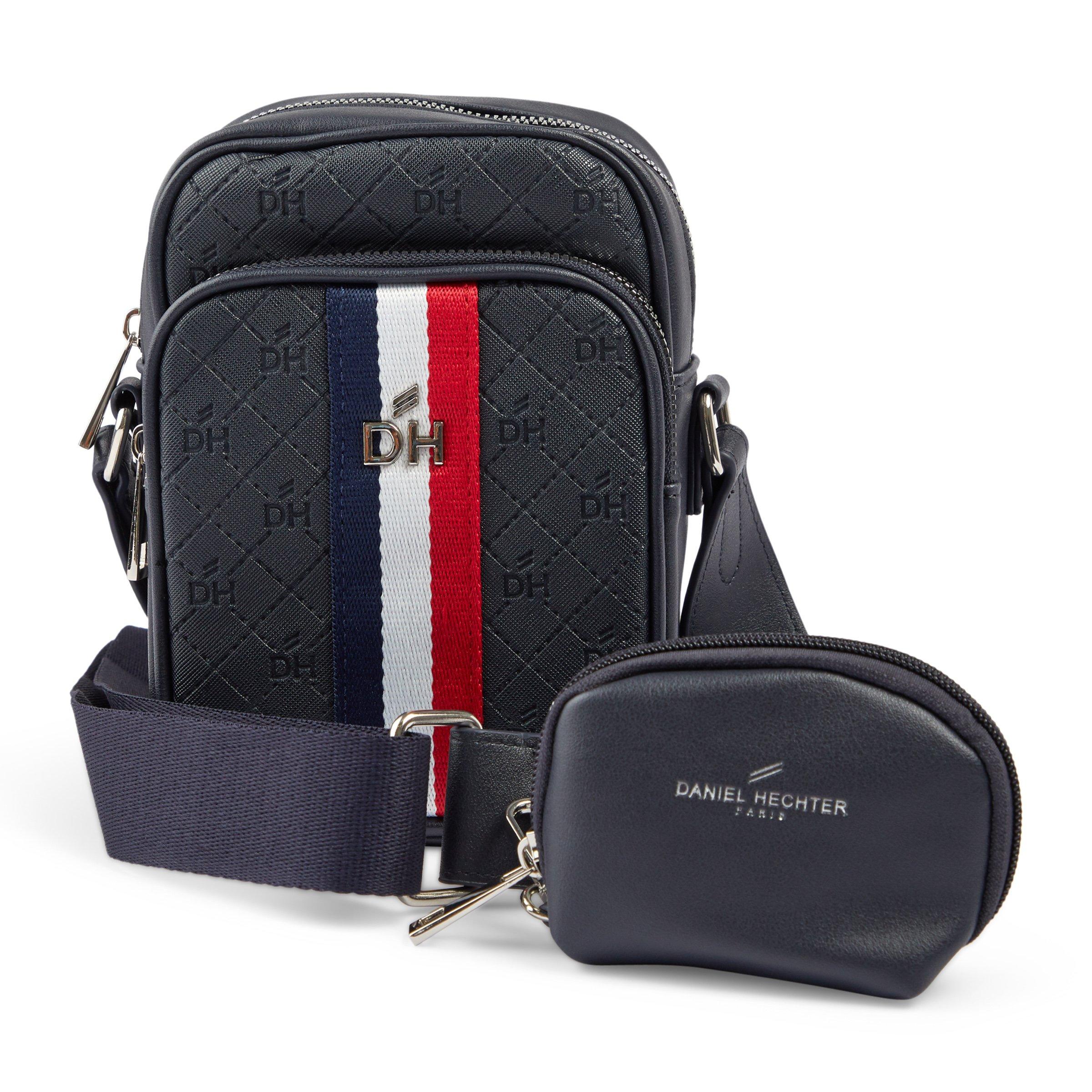 Navy Crossbody Bag With Pouch