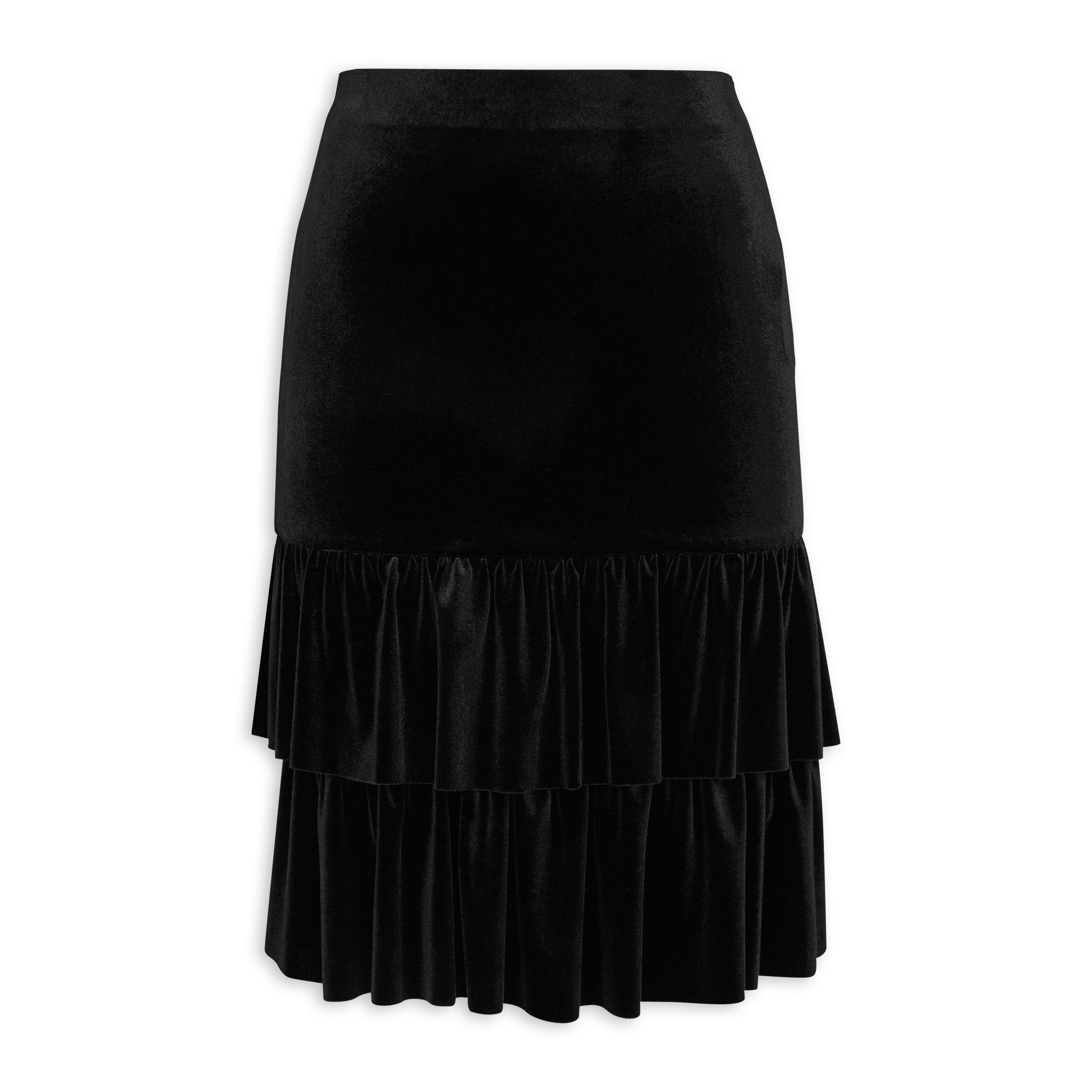 Black Tiered Pencil Skirt Truworths