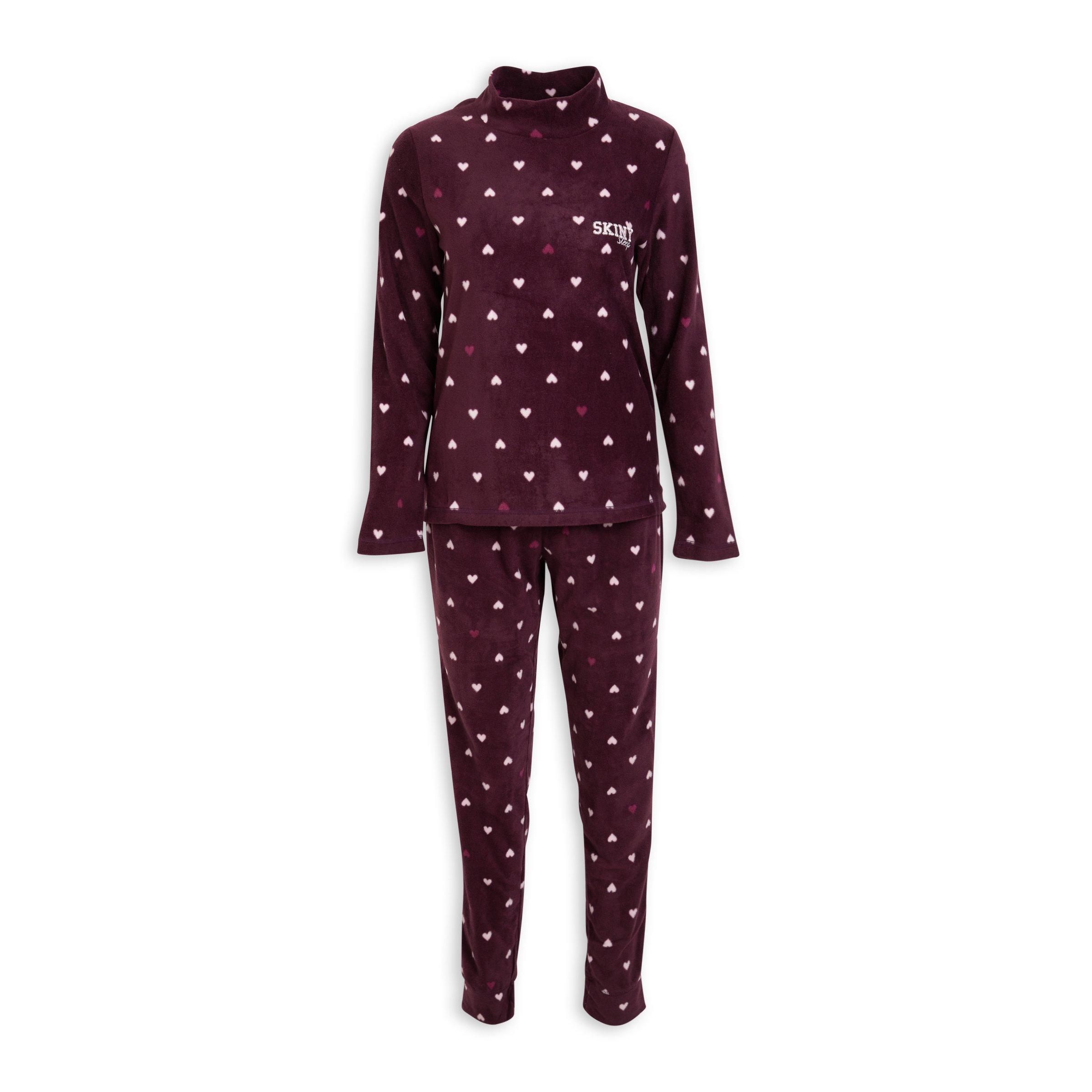 Burgundy Pyjama Set Skiny