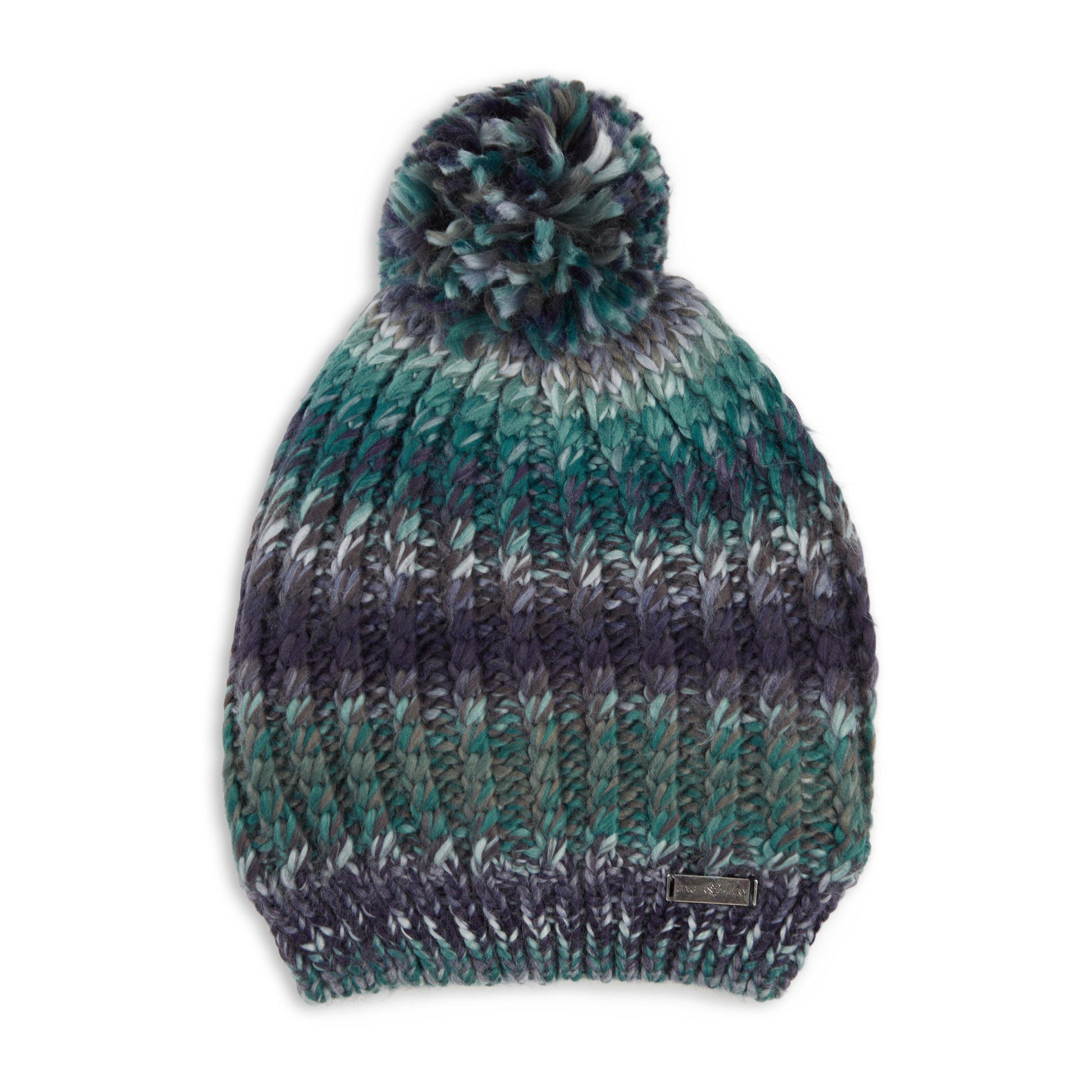 Sakkas Rhea Unisex Multi-Colored Stripe Beanie Hat With Pom Pom - Stretchy Acrylic Winter Hat