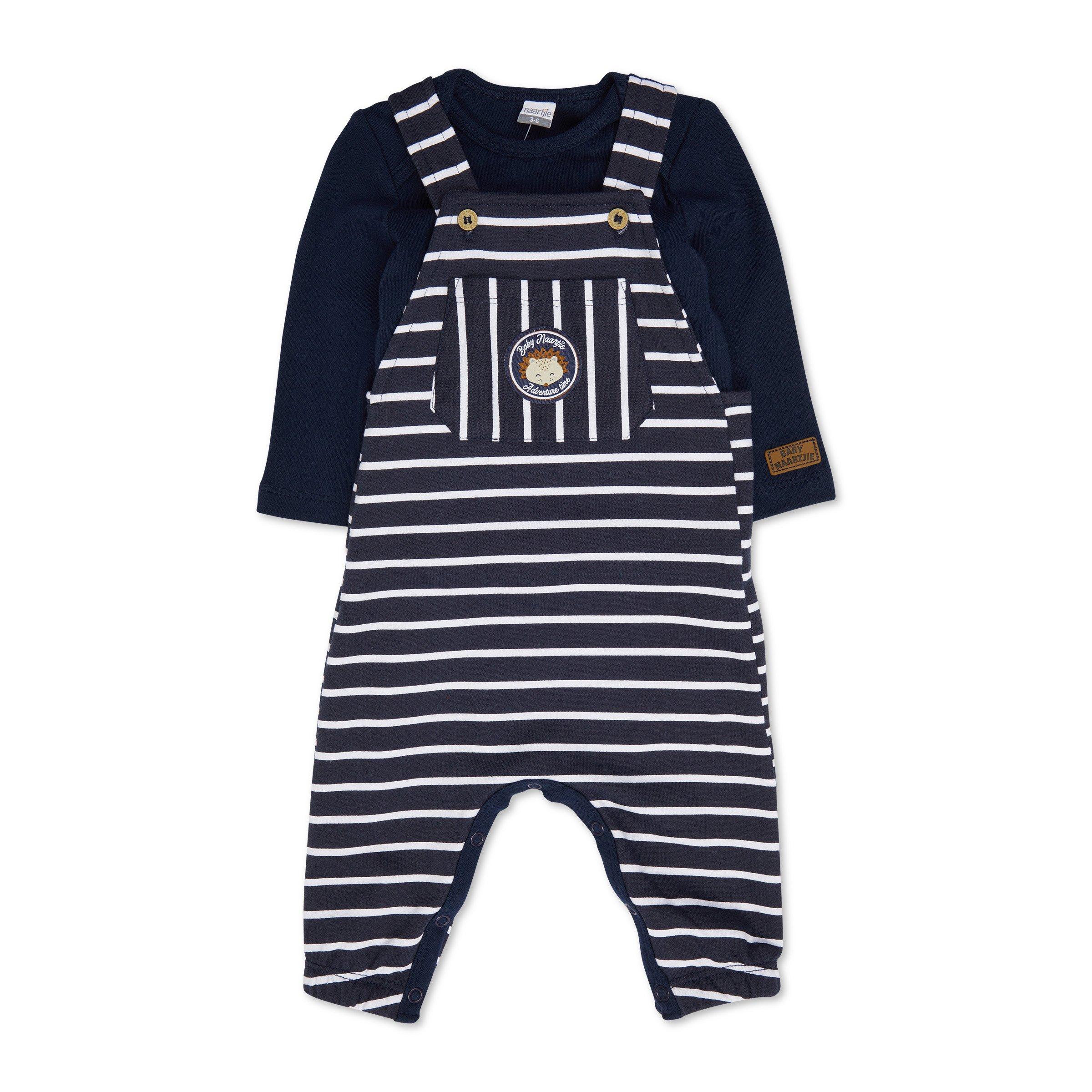 Newborn Baby Stripe Dungaree Set (3097741) Naartjie