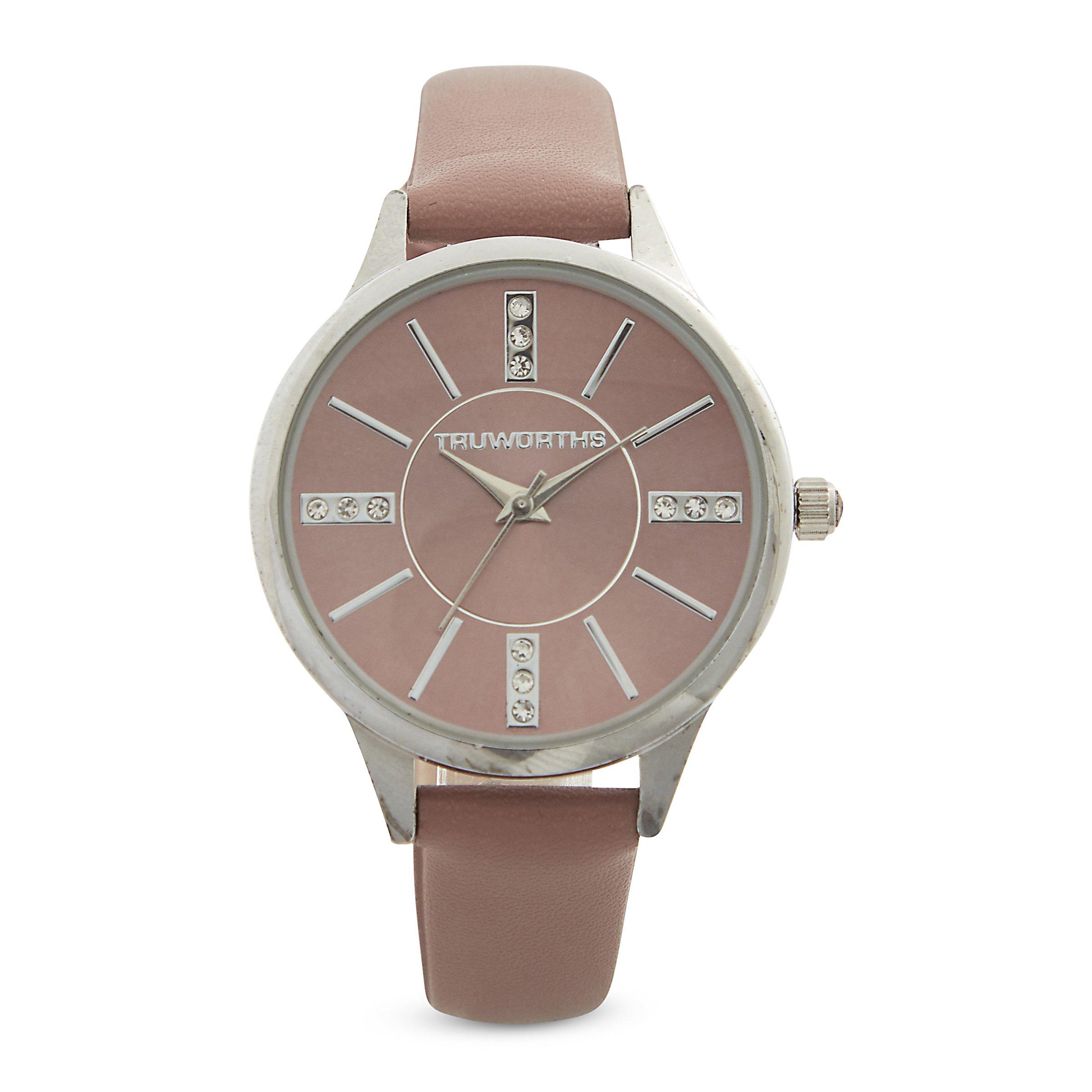 Mauve Silver PU Watch (3097785) Truworths
