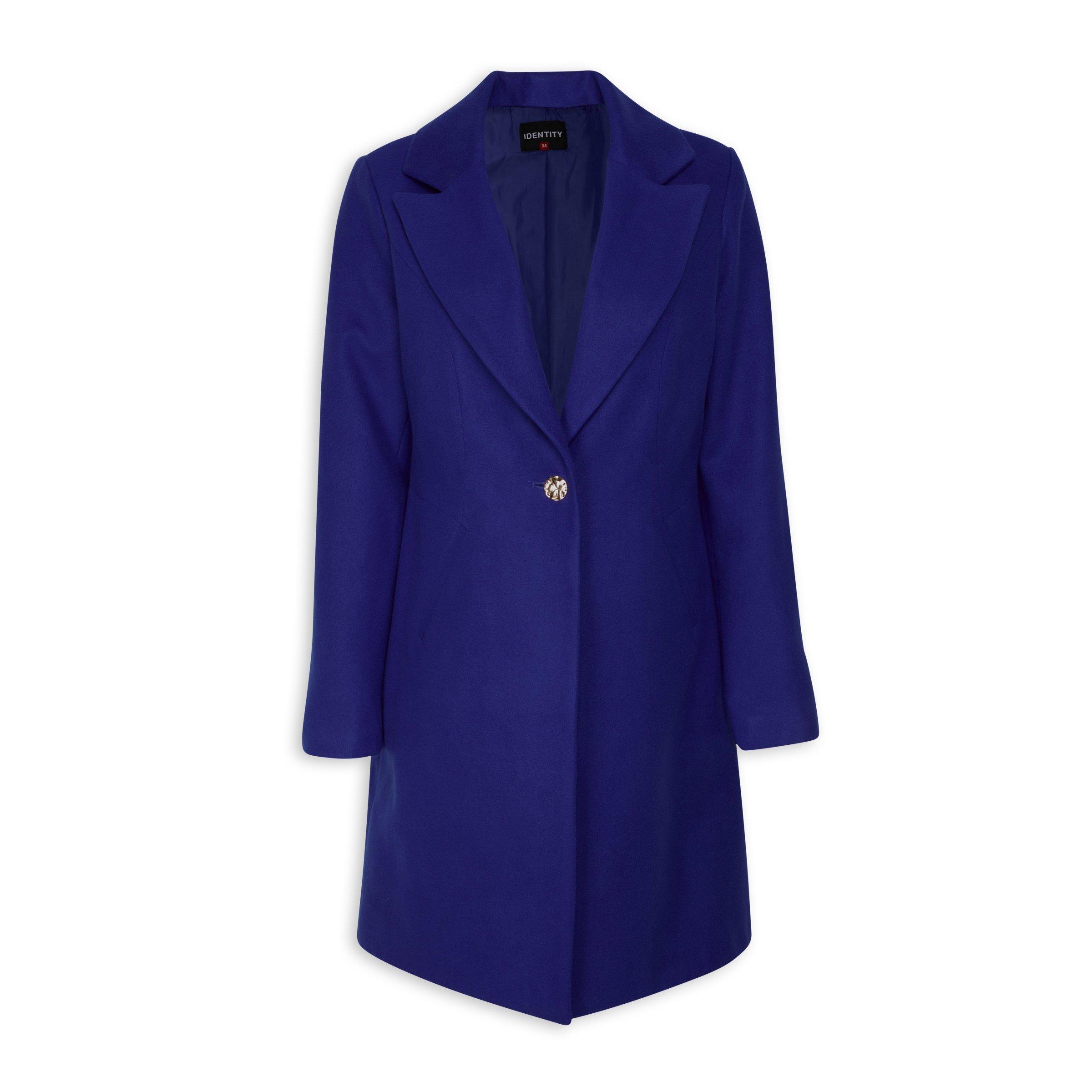 Blue Melton Coat (3097884) Identity