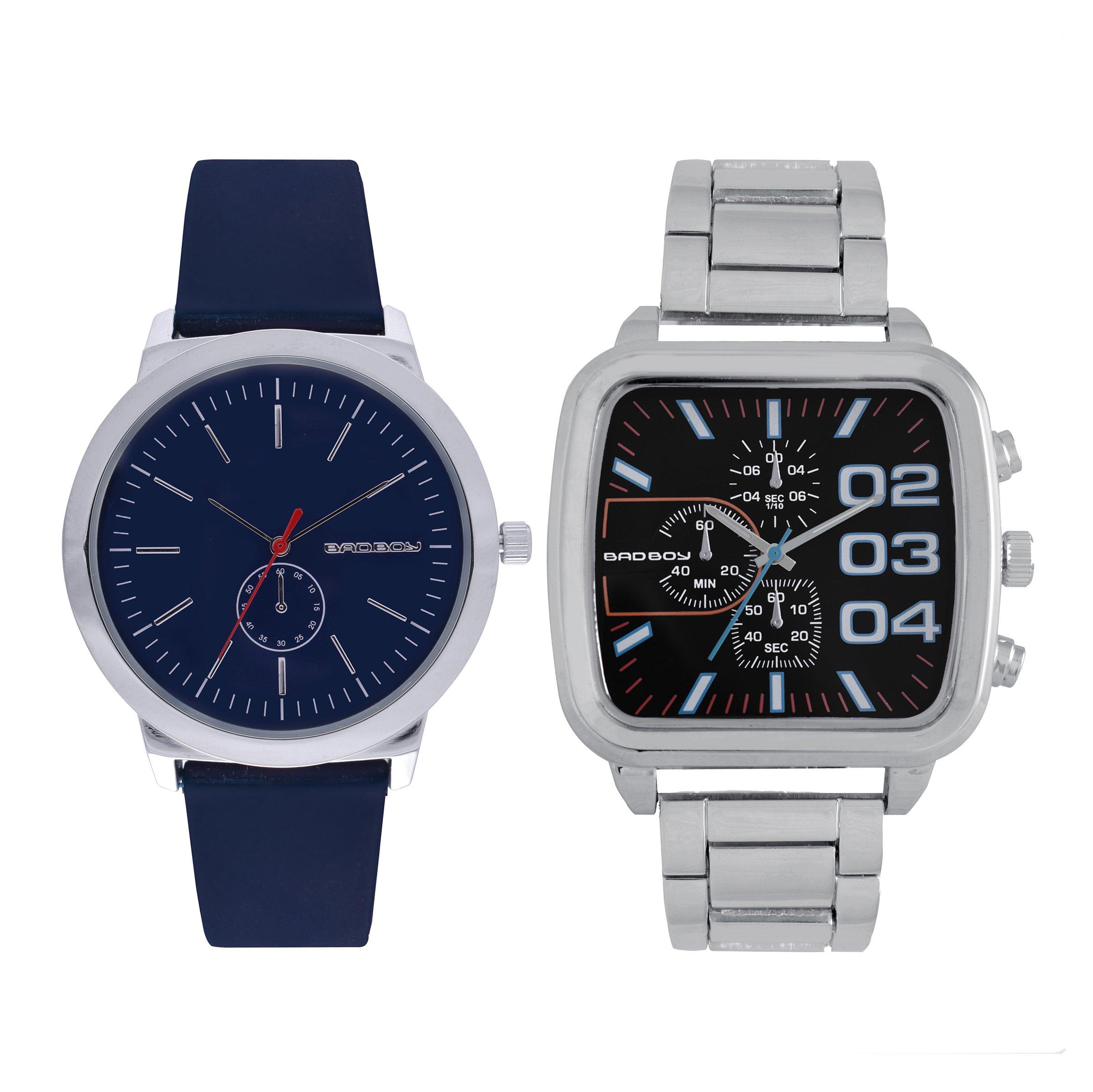 Blue Silver Watch Set