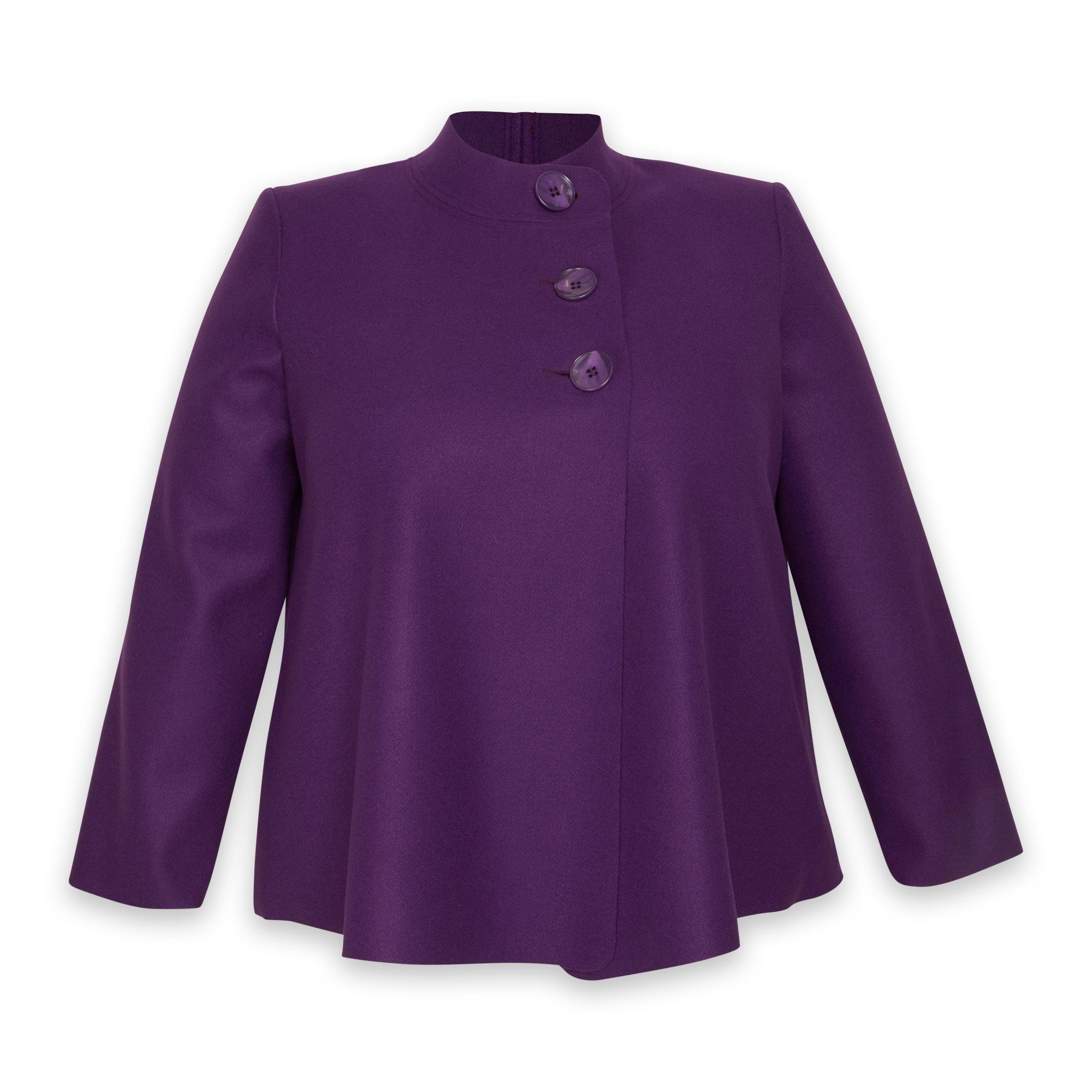 Purple plus size on sale coat