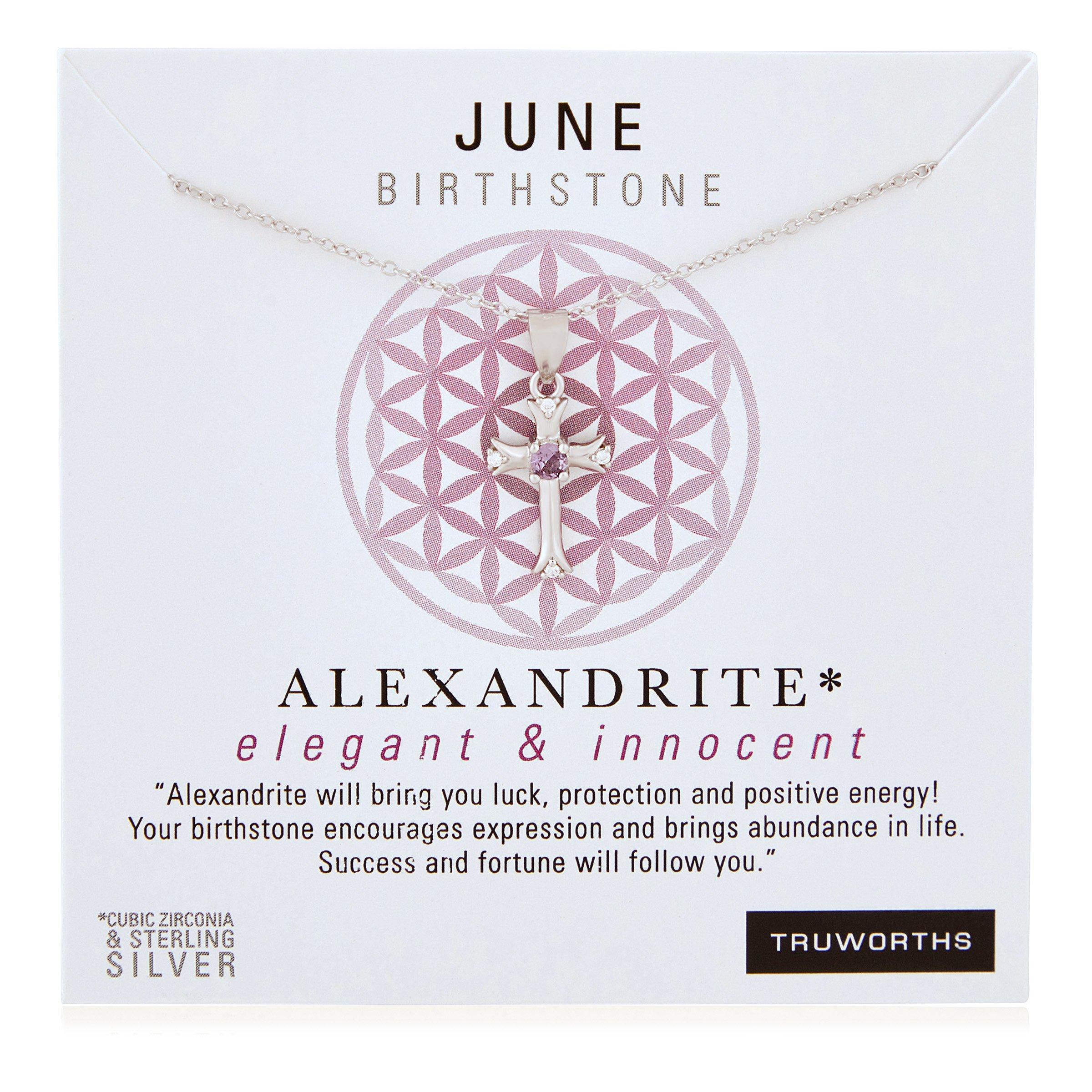 June birthstone cross deals necklace