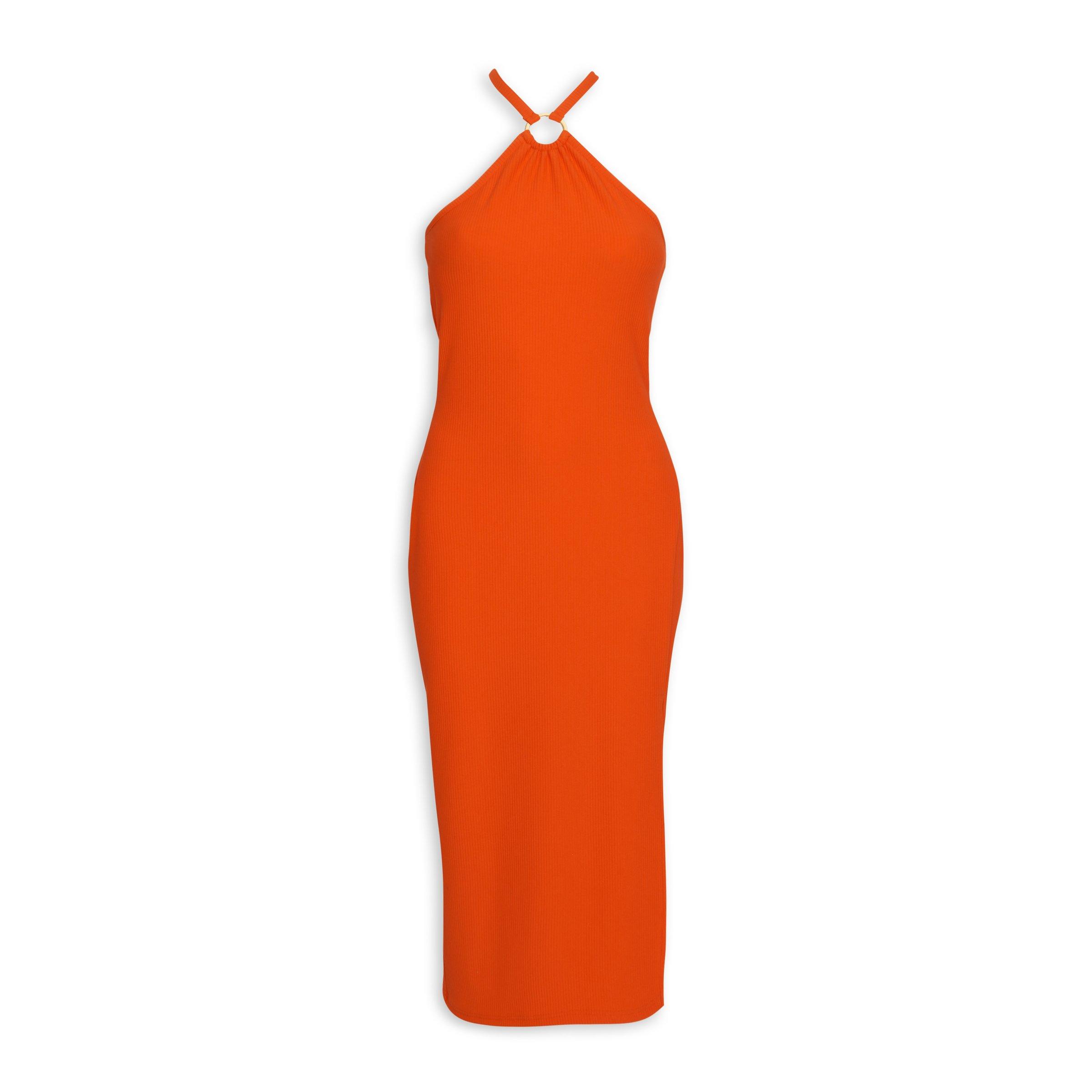 Orange colour dress online best sale