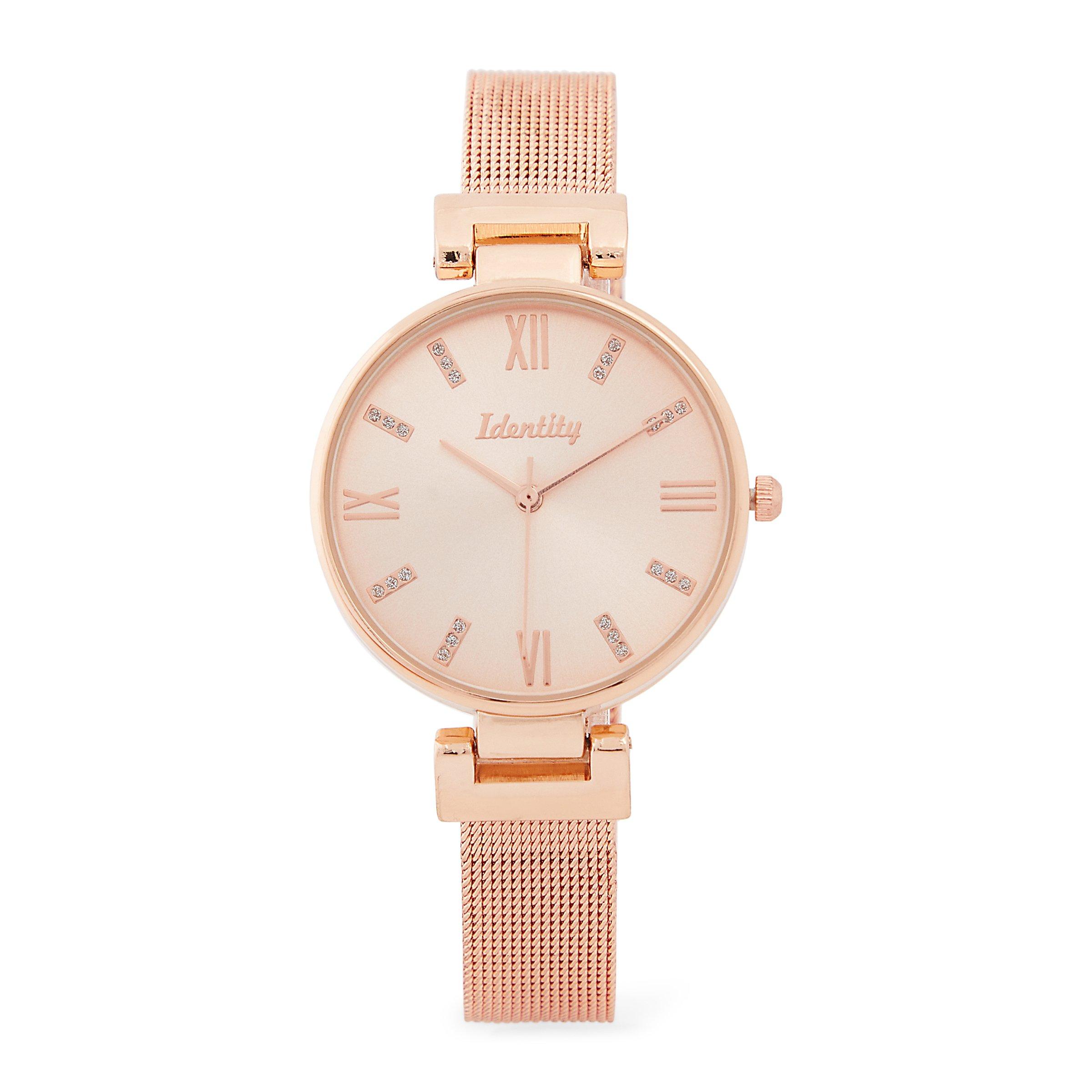 Rose gold diamante discount watch