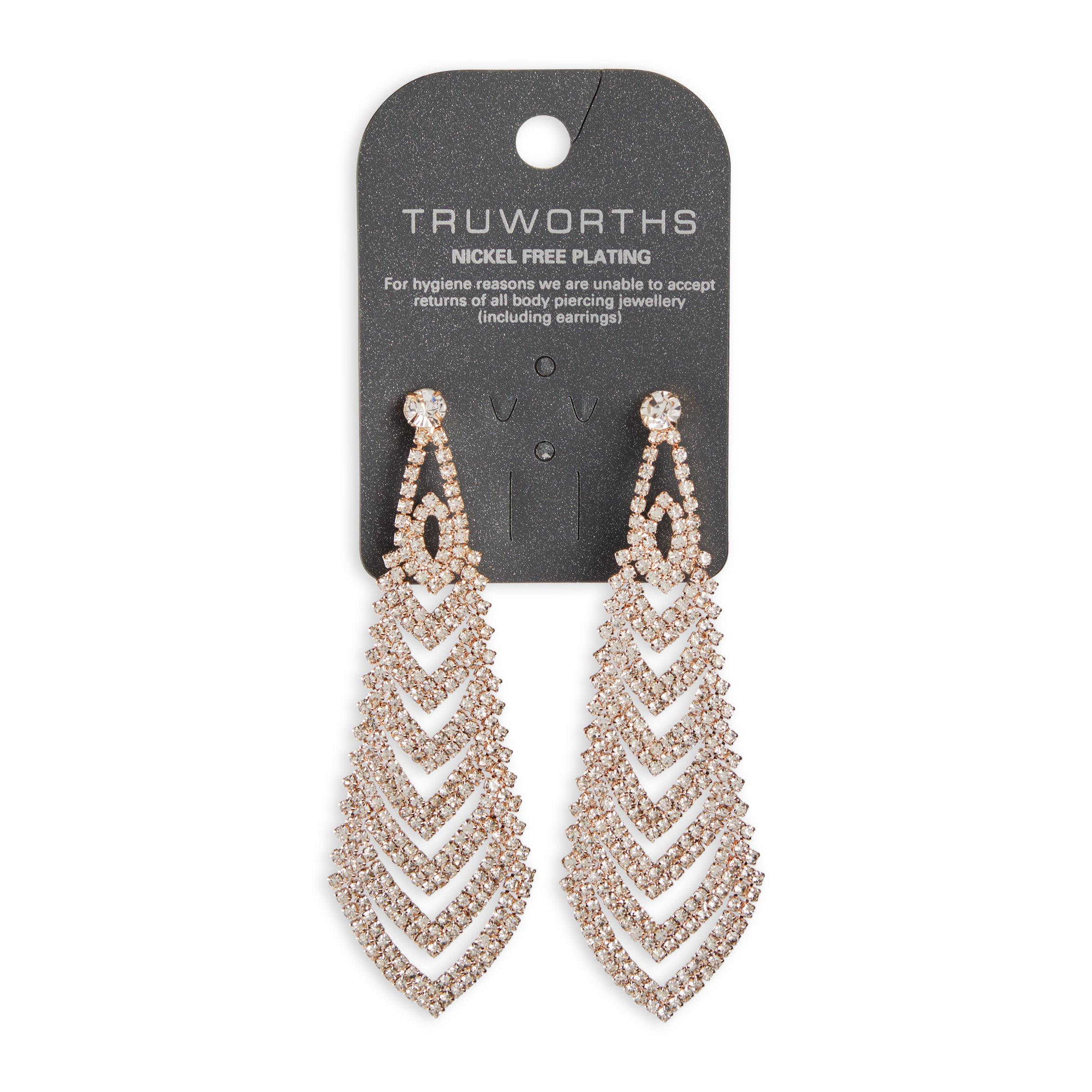 Rose Gold Statement Earrings 3106348 Truworths