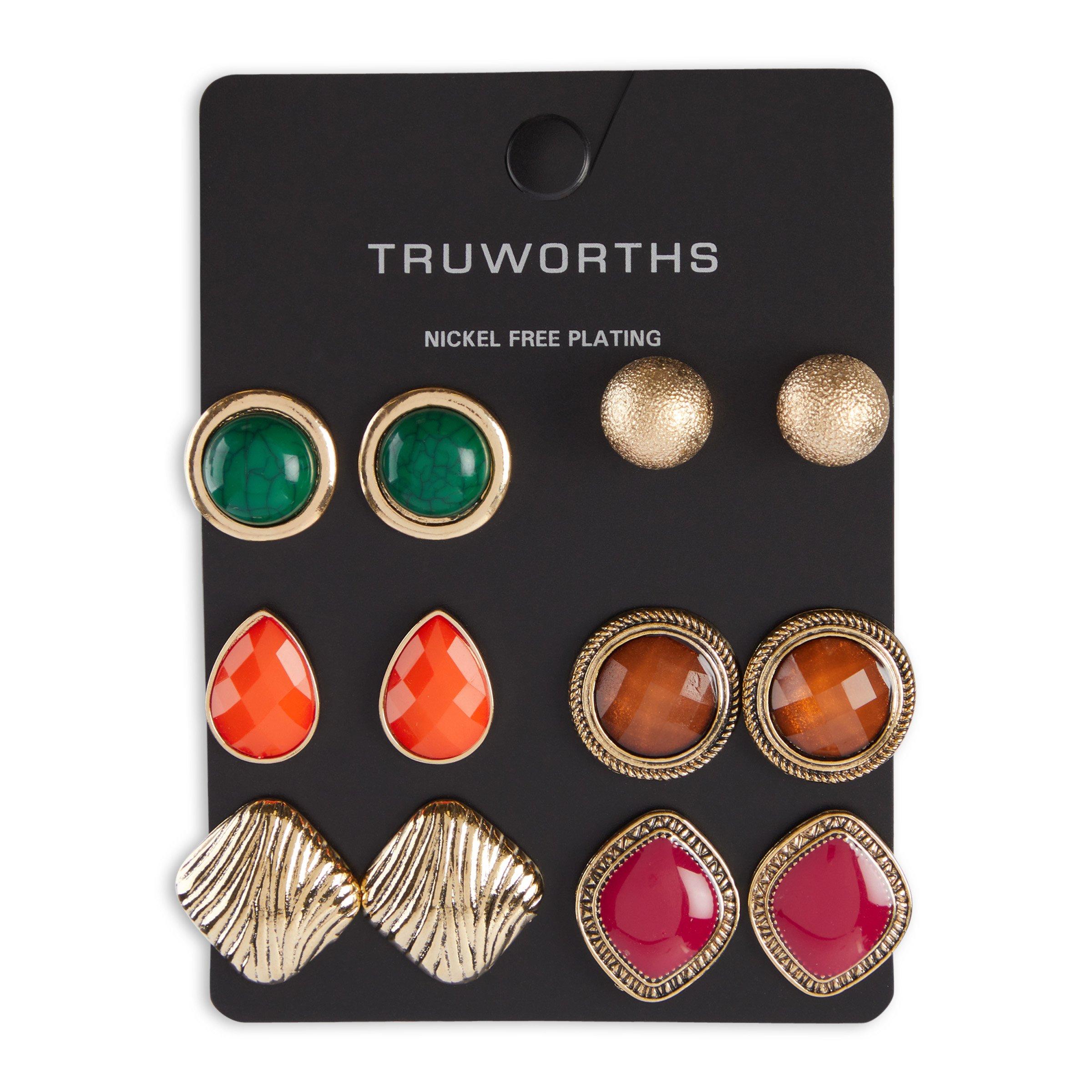 6-pack Stud Earrings