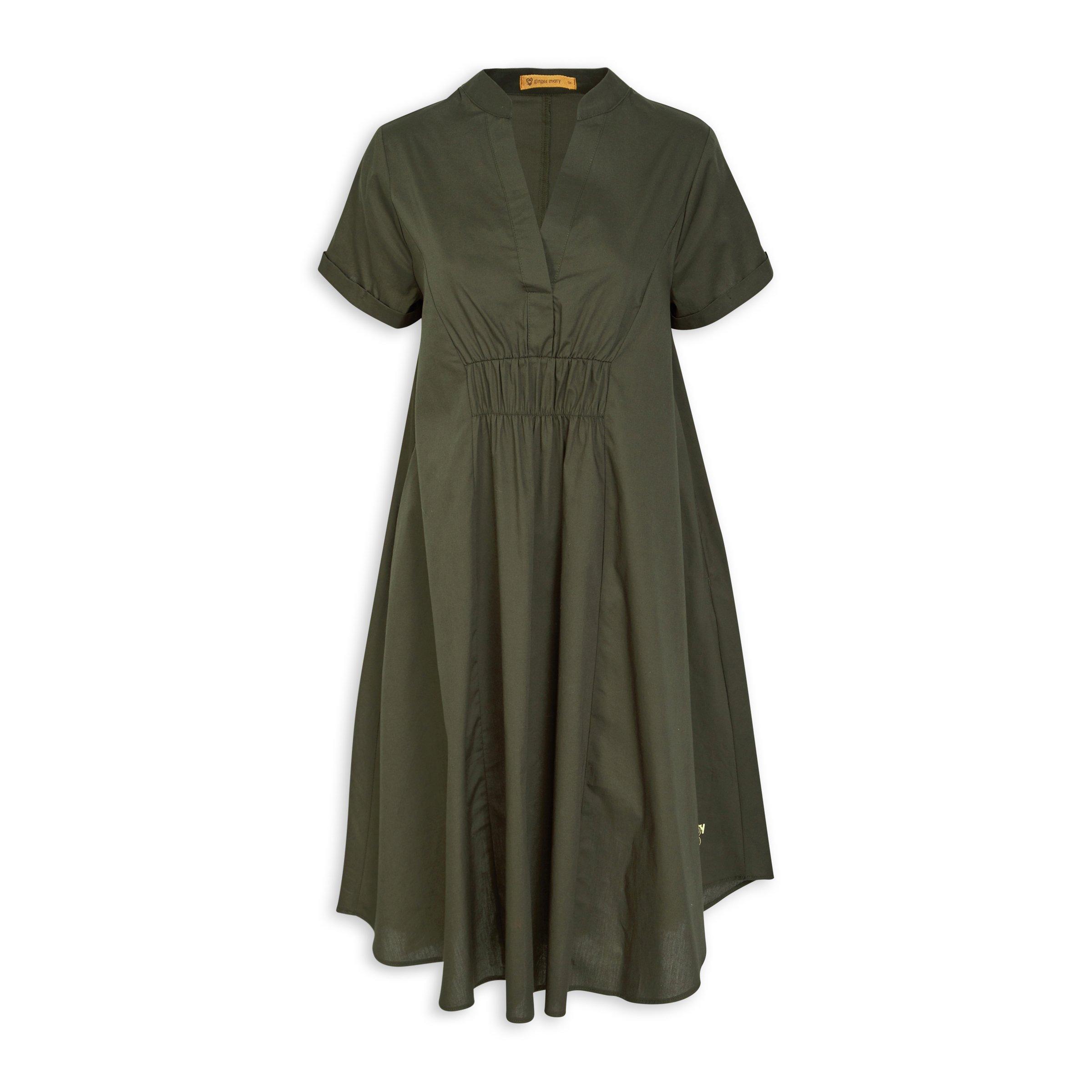 Green Trapeze Dress 3107029 Ginger Mary